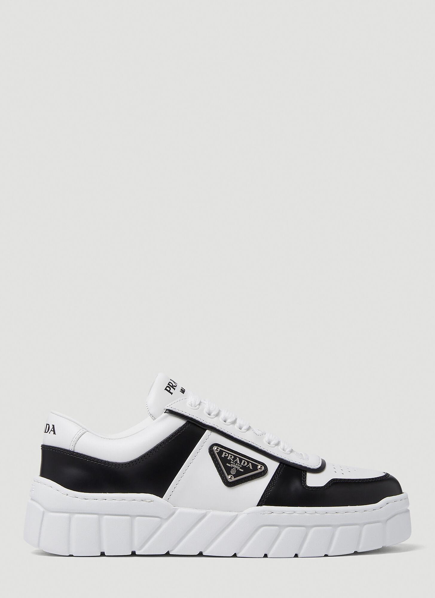 Prada Monochrome Sneakers in White | Lyst