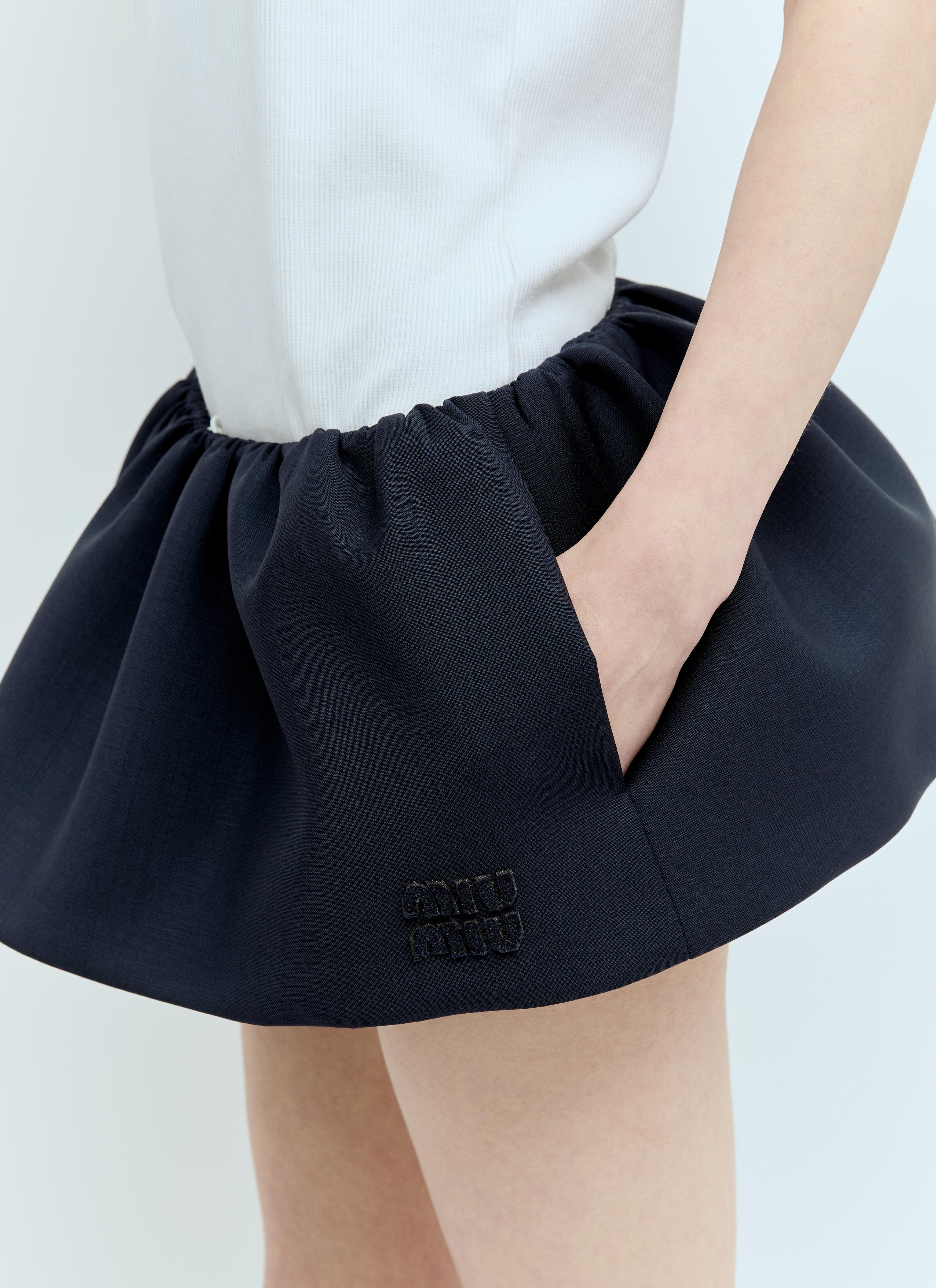 Miu Miu Mohair Mini Skirt in Blue | Lyst UK