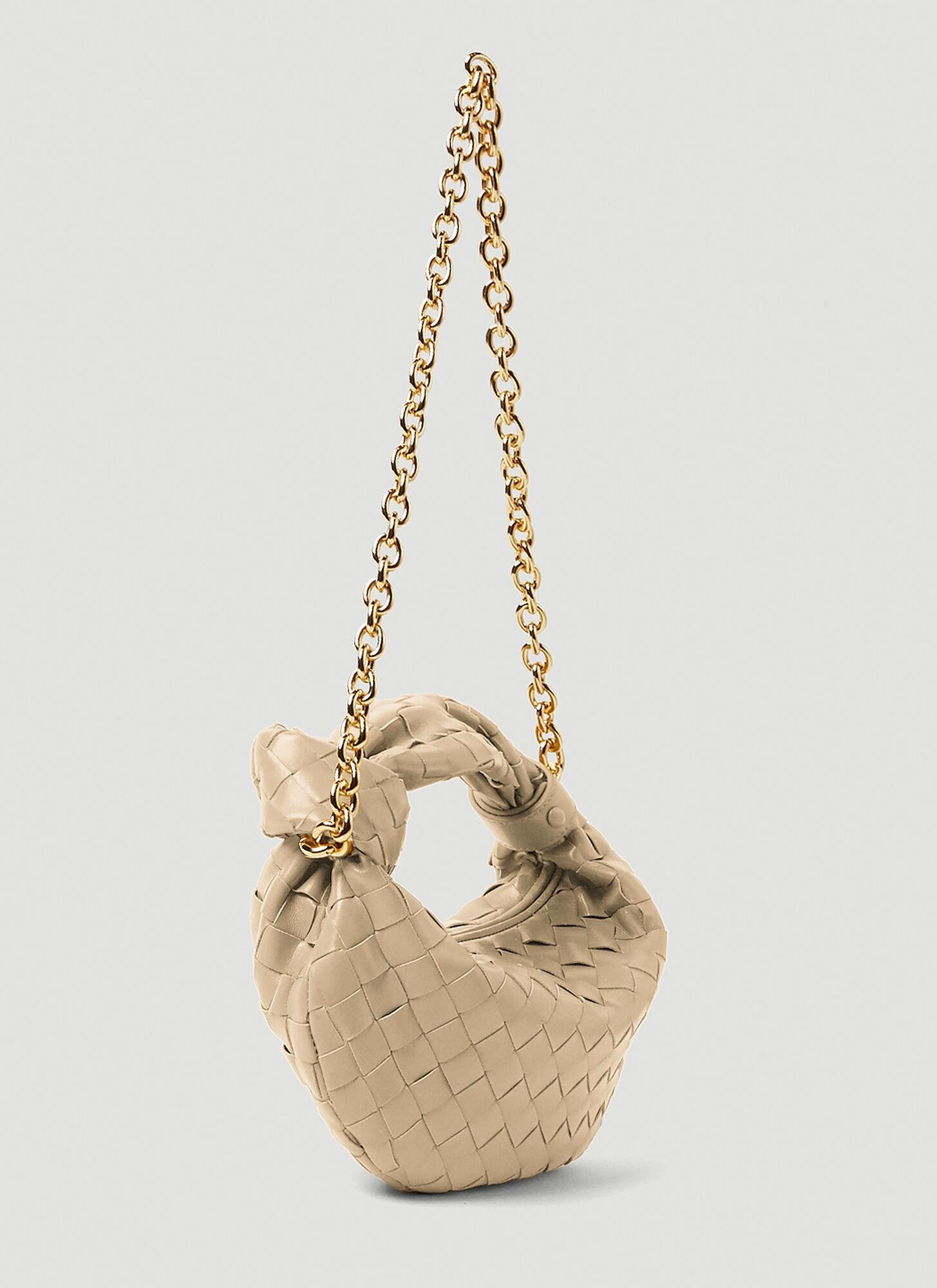 Bottega Veneta Jodie Chain Mini Shoulder Bag in Natural