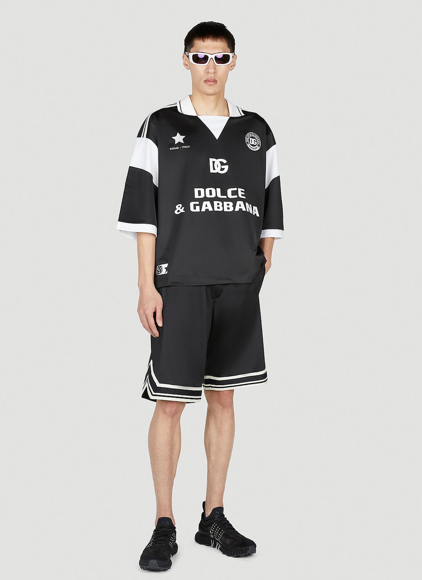 Dolce & Gabbana Soccer Logo Polo Shirt in Black for Men | Lyst