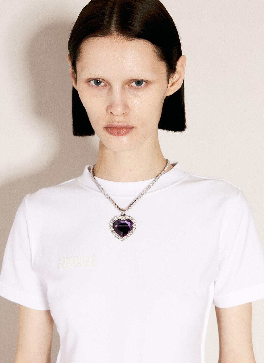 アクセサリー VETEMENTS CRYSTAL HEART NECKLACE CLEAR Vetements Crystal Heart Necklace - Clear | Garmentory