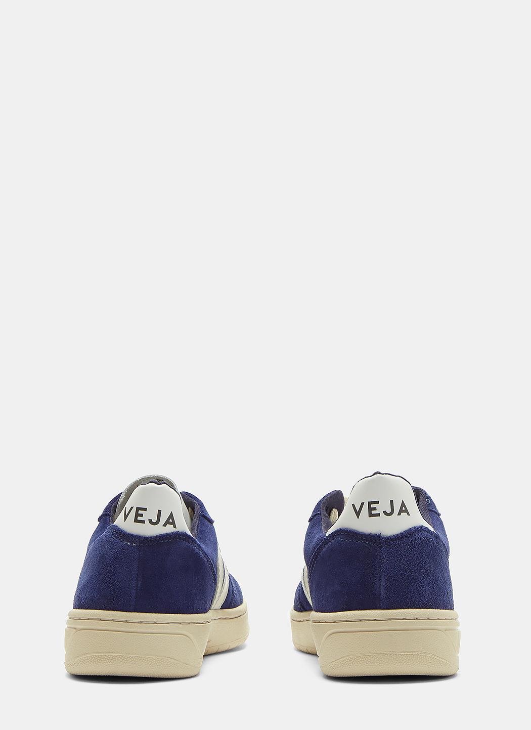 Veja V10 Suede Lowtop Sneakers In Blue Lyst