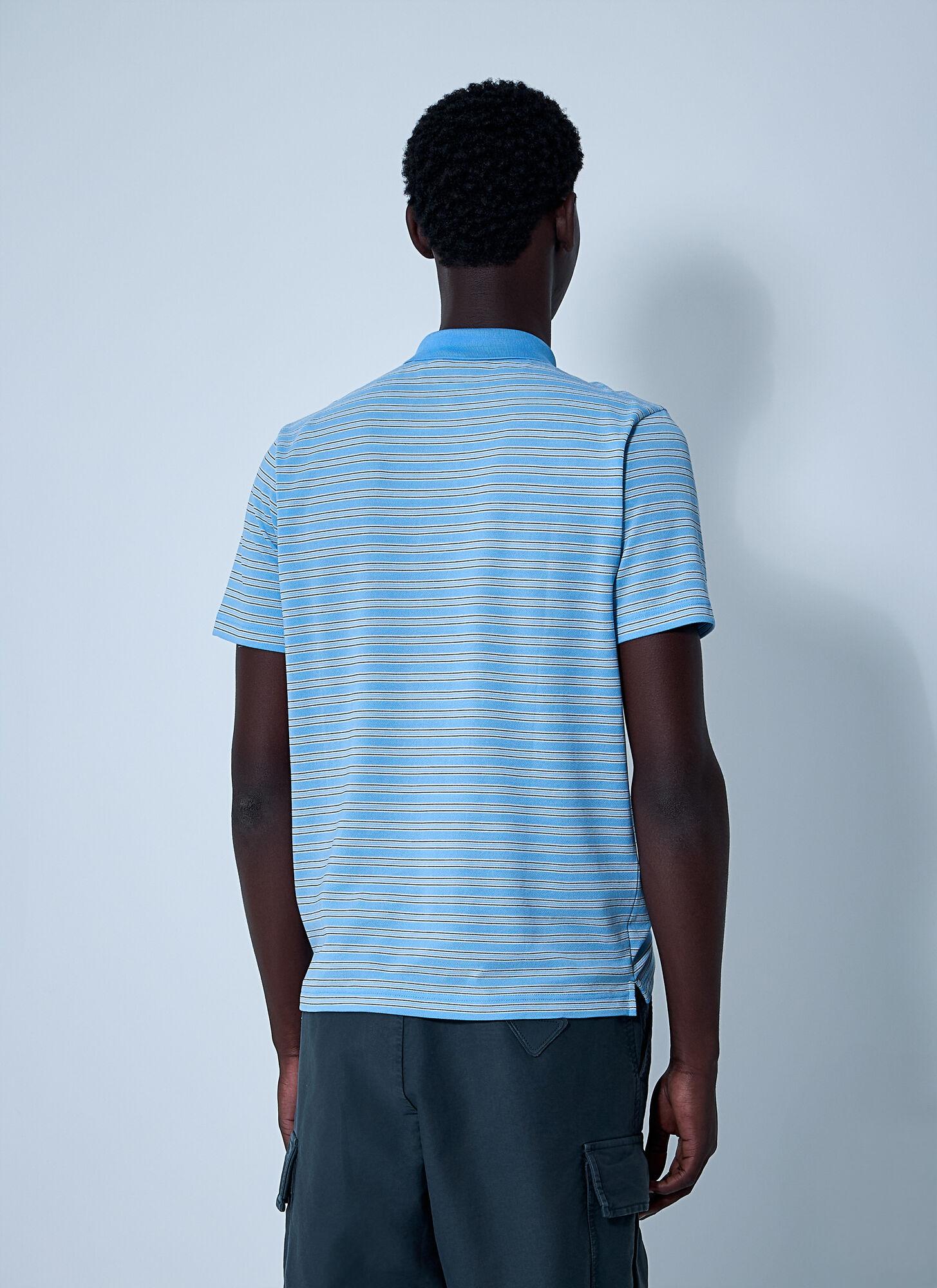 Tシャツ・カットソー PRADA Powder Blue Silk Blend Polo Shirt Men's Prada T-shirts | Lyst Canada
