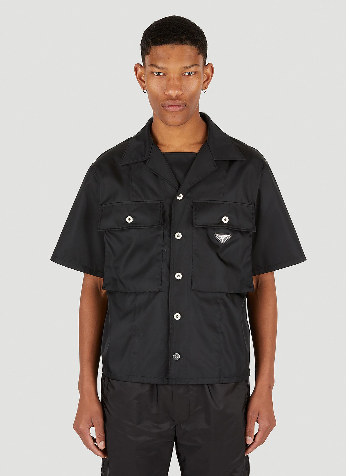 Prada Re-nylon Shirt in Black for Men | Lyst