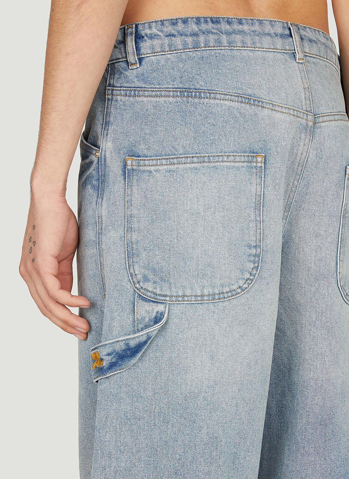 Courreges Dirty Blue Baggy Jeans for Men | Lyst
