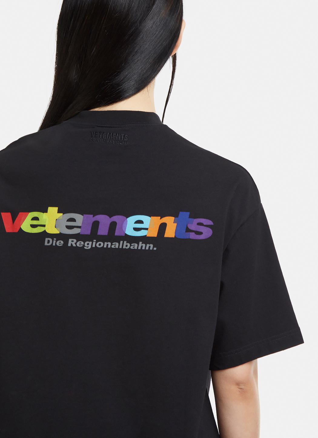 Vetements Die Regionalbahn T-shirt In Black | Lyst Canada