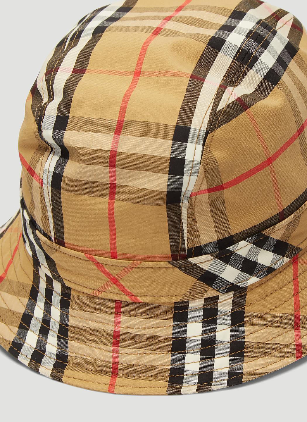 burberry beige vintage check bucket hat