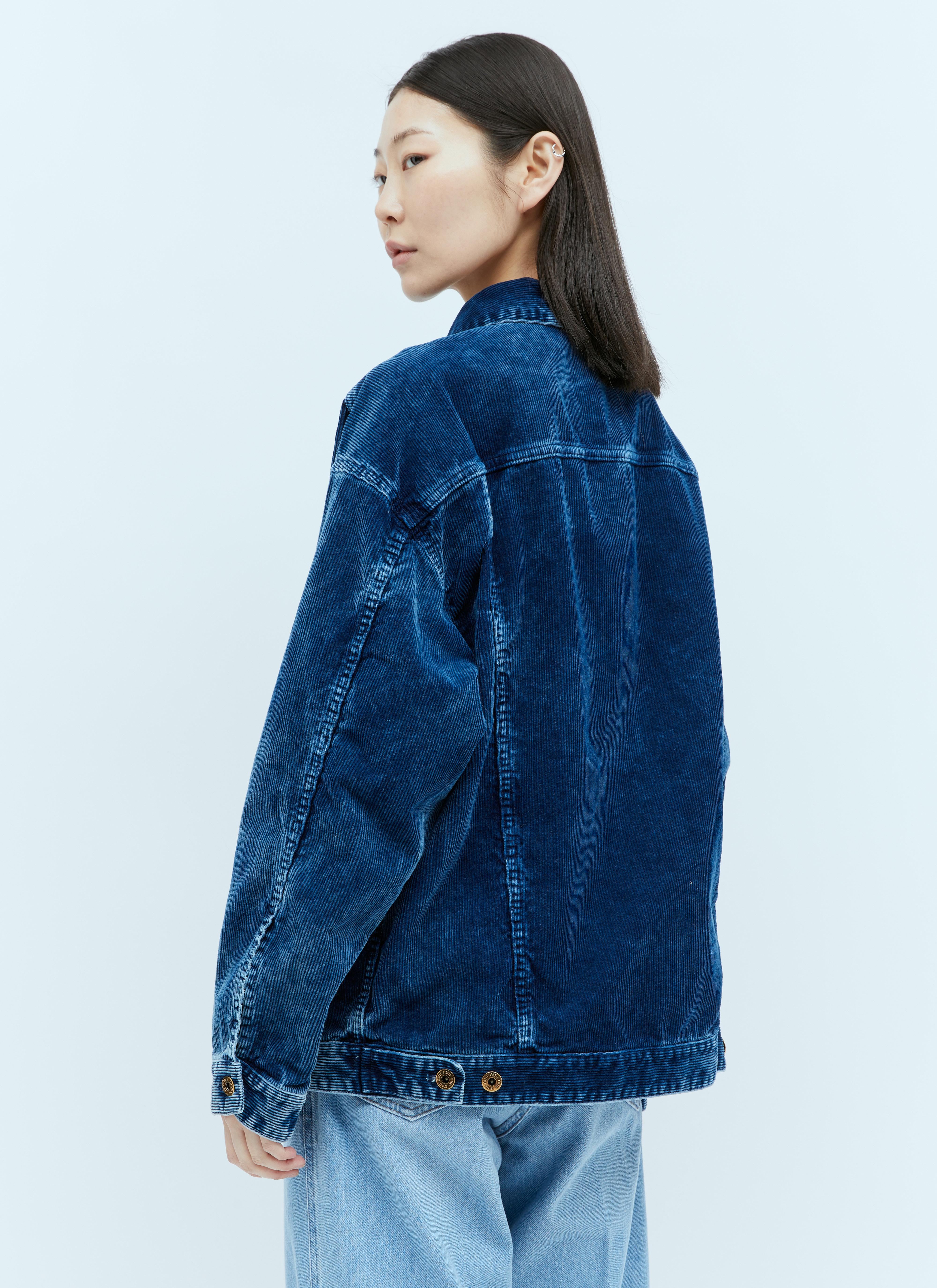 関税込 MiuMiu Velvet blouson jacket Miu Miu Washed Velvet Blouson Jacket in Blue | Lyst