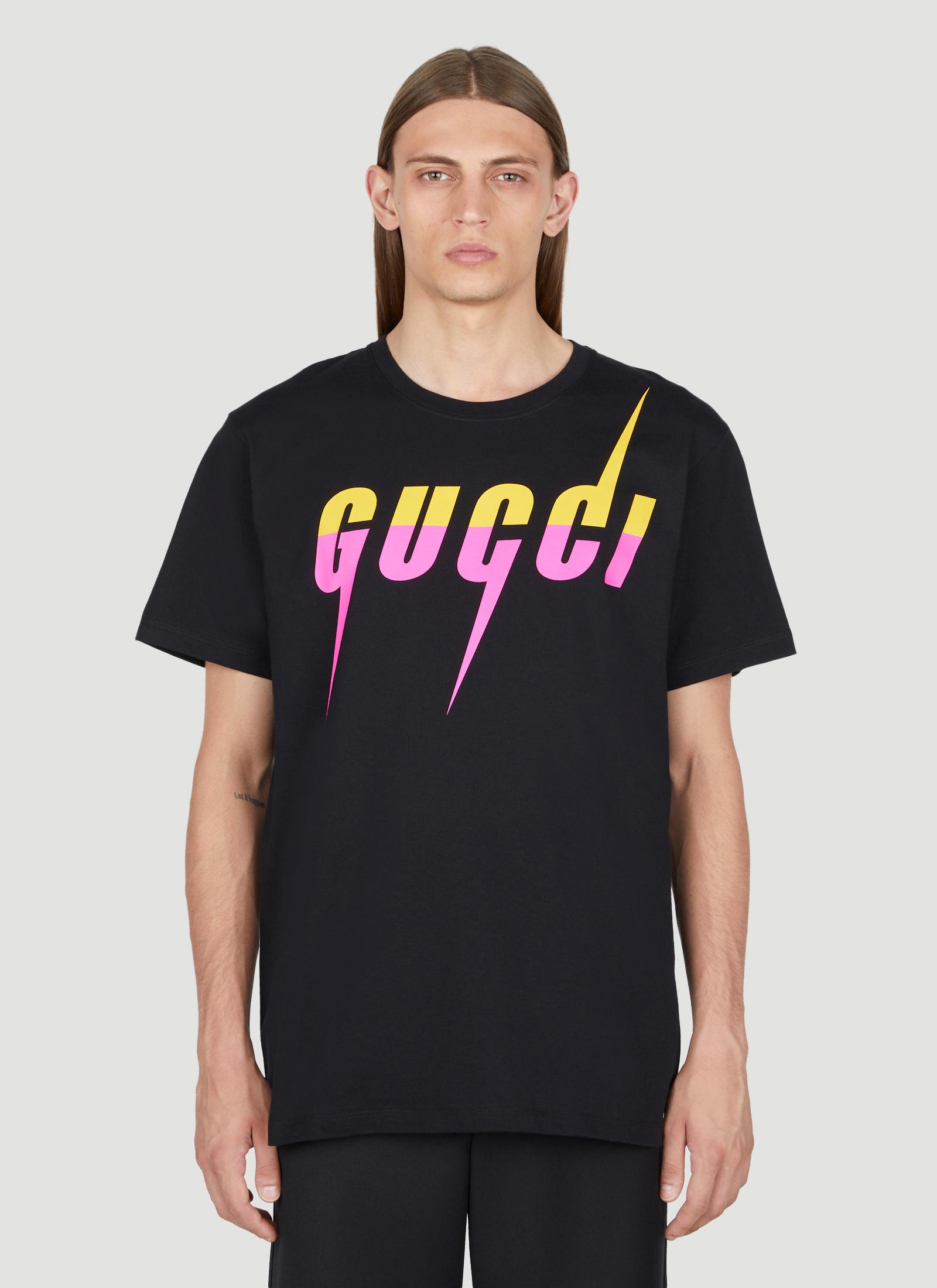 Gucci Cotton T-shirt With Blade Print in Black for Men | Lyst
