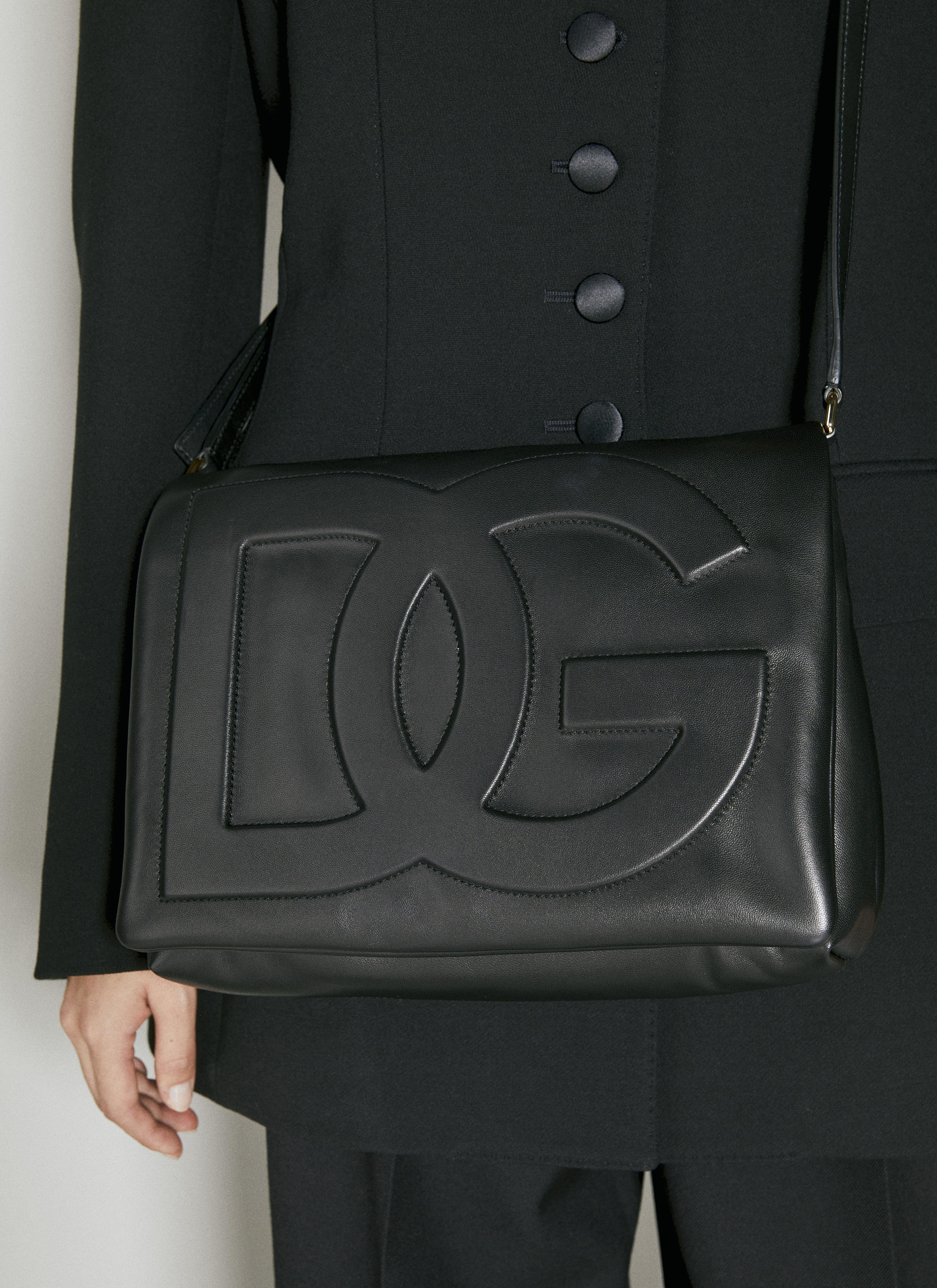 Dolce & Gabbana Dg Leather Padded Shoulder Bag in Grey