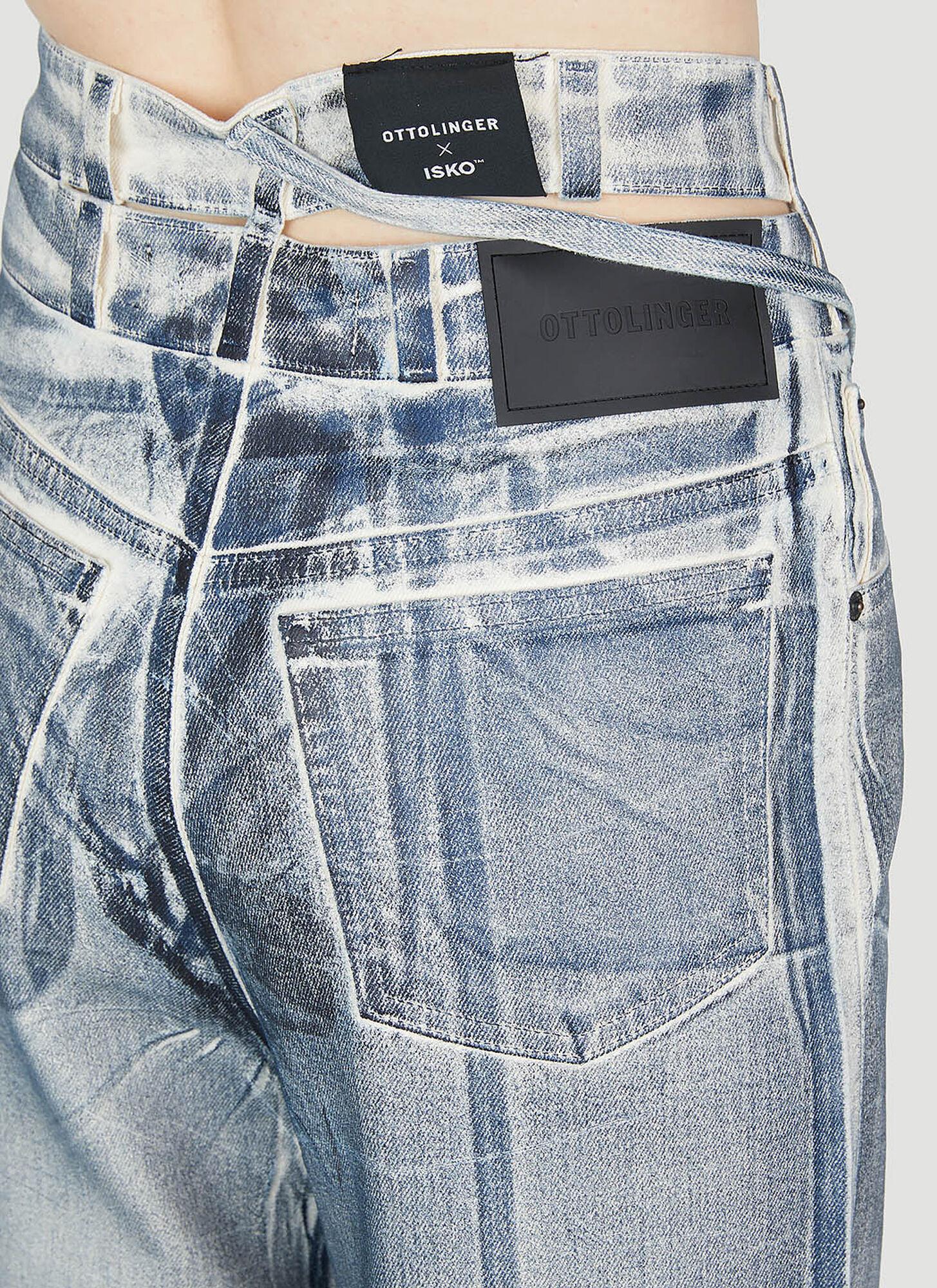 OTTOLINGER Draped Jeans in Blue | Lyst