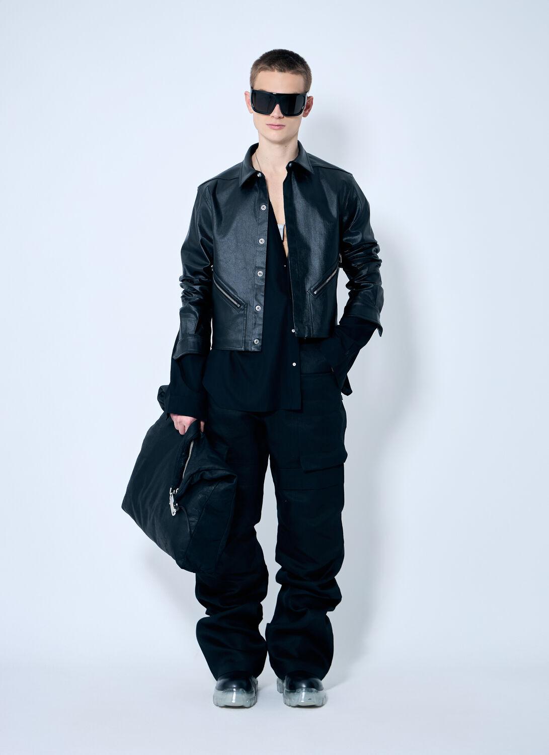 RICK OWENS Hollywood Alice デニムジャケット Shop Black Hollywood Tour Alice Denim Jacket on Sale at