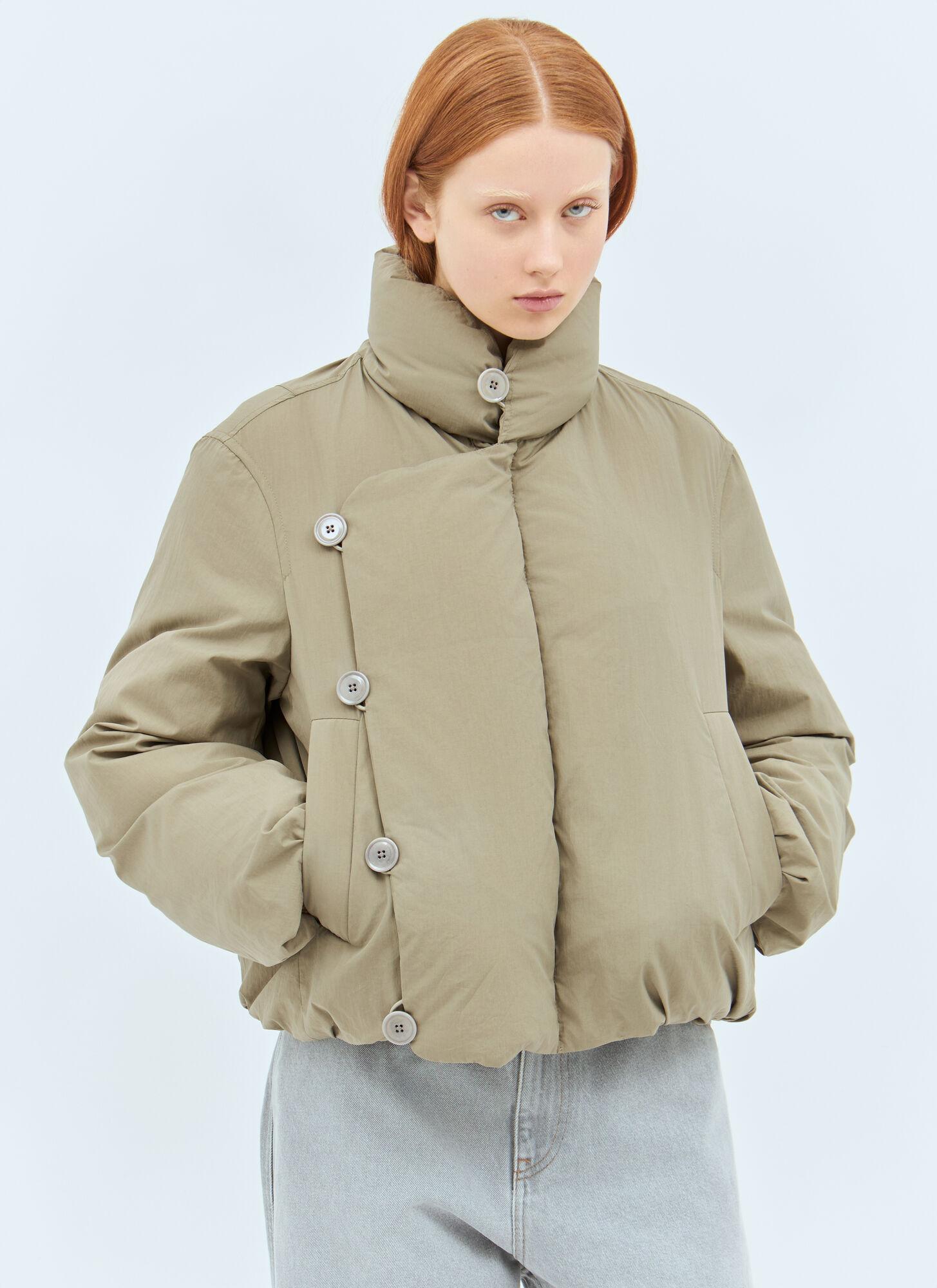 Lemaire Short Puffer Jacket in Natural | Lyst UK