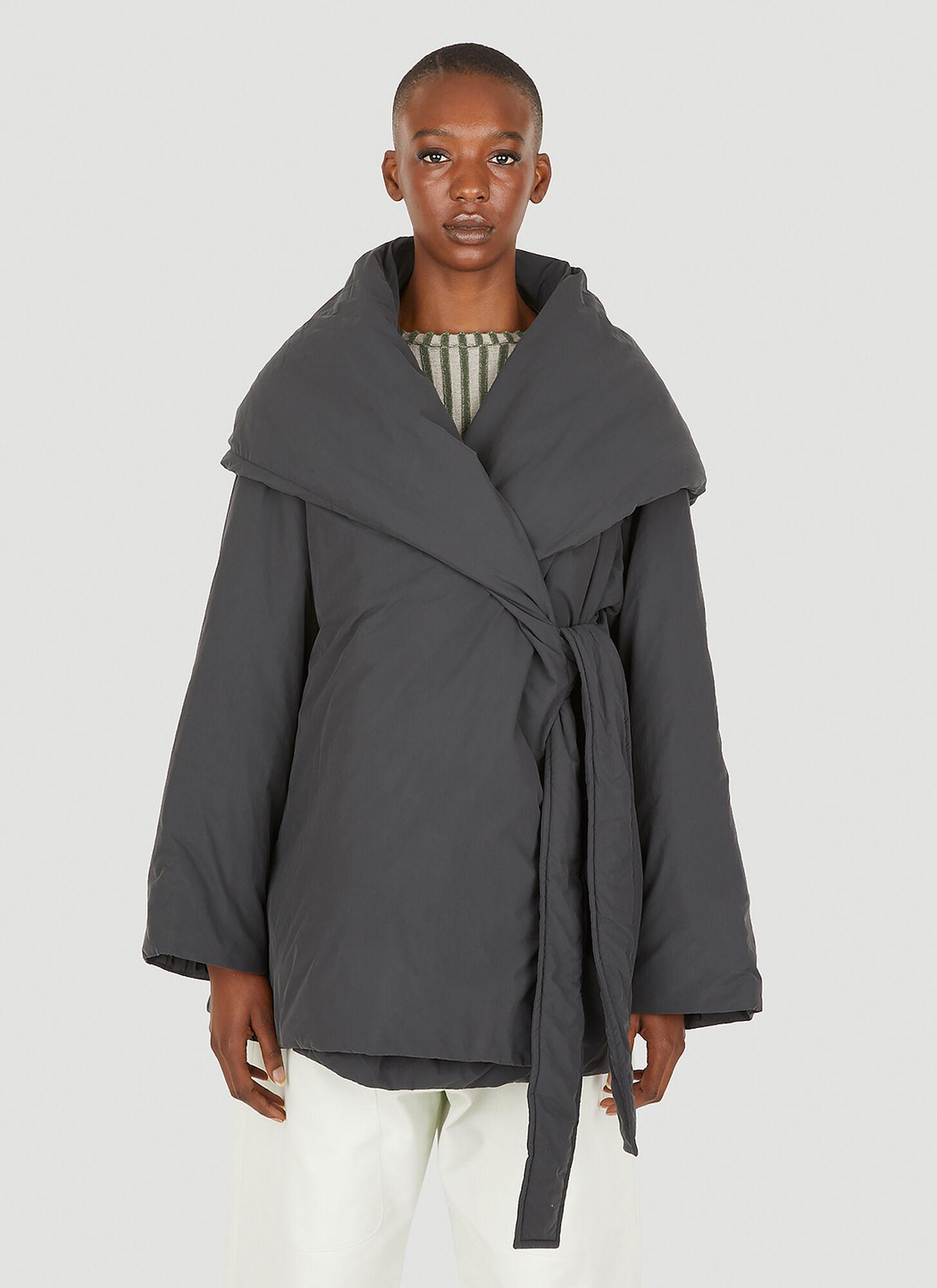 Studio Nicholson Padded Wrap Jacket in Black (Gray) | Lyst