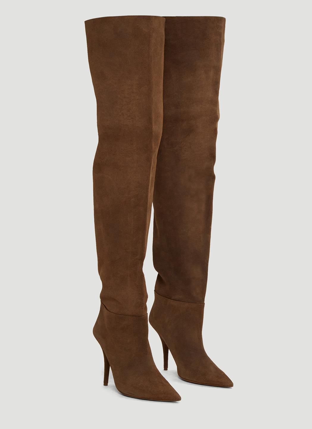 suede thigh high boots
