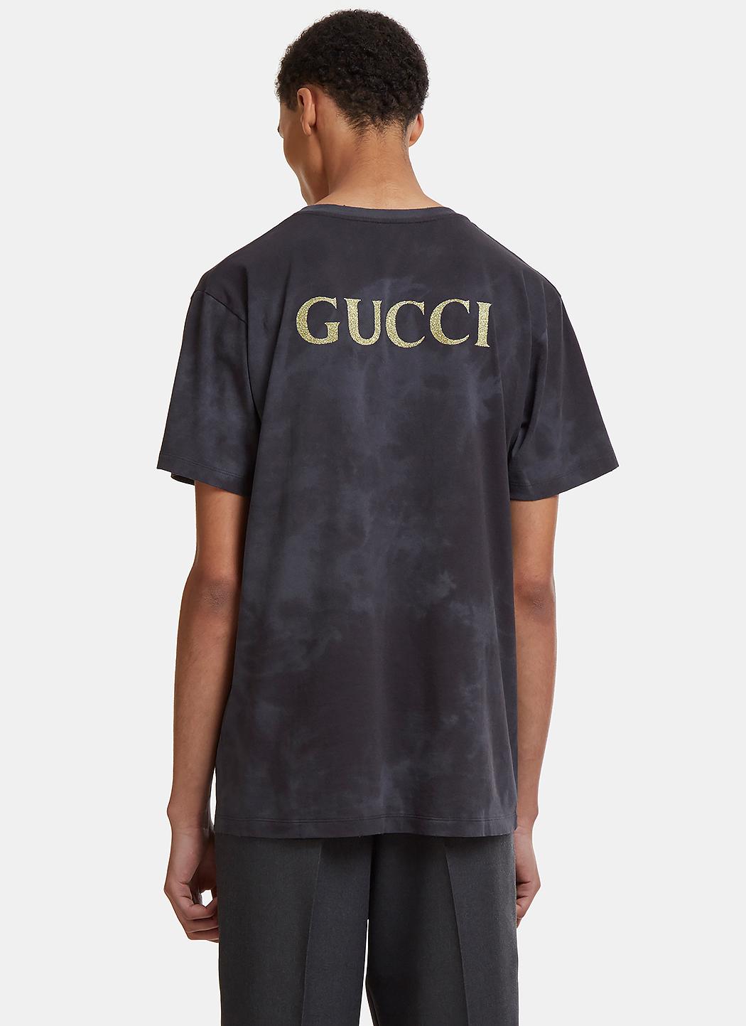 Gucci Cotton Glitter Logo Acdc T-shirt In Grey in Gray for Men - Lyst