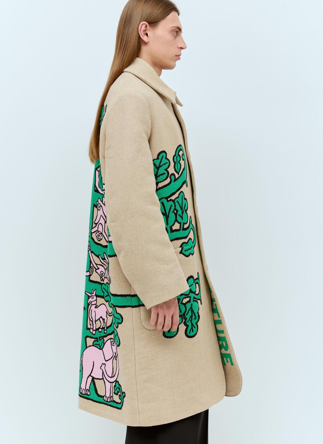 Walter Van Beirendonck Khiva jacquard coat - Brown