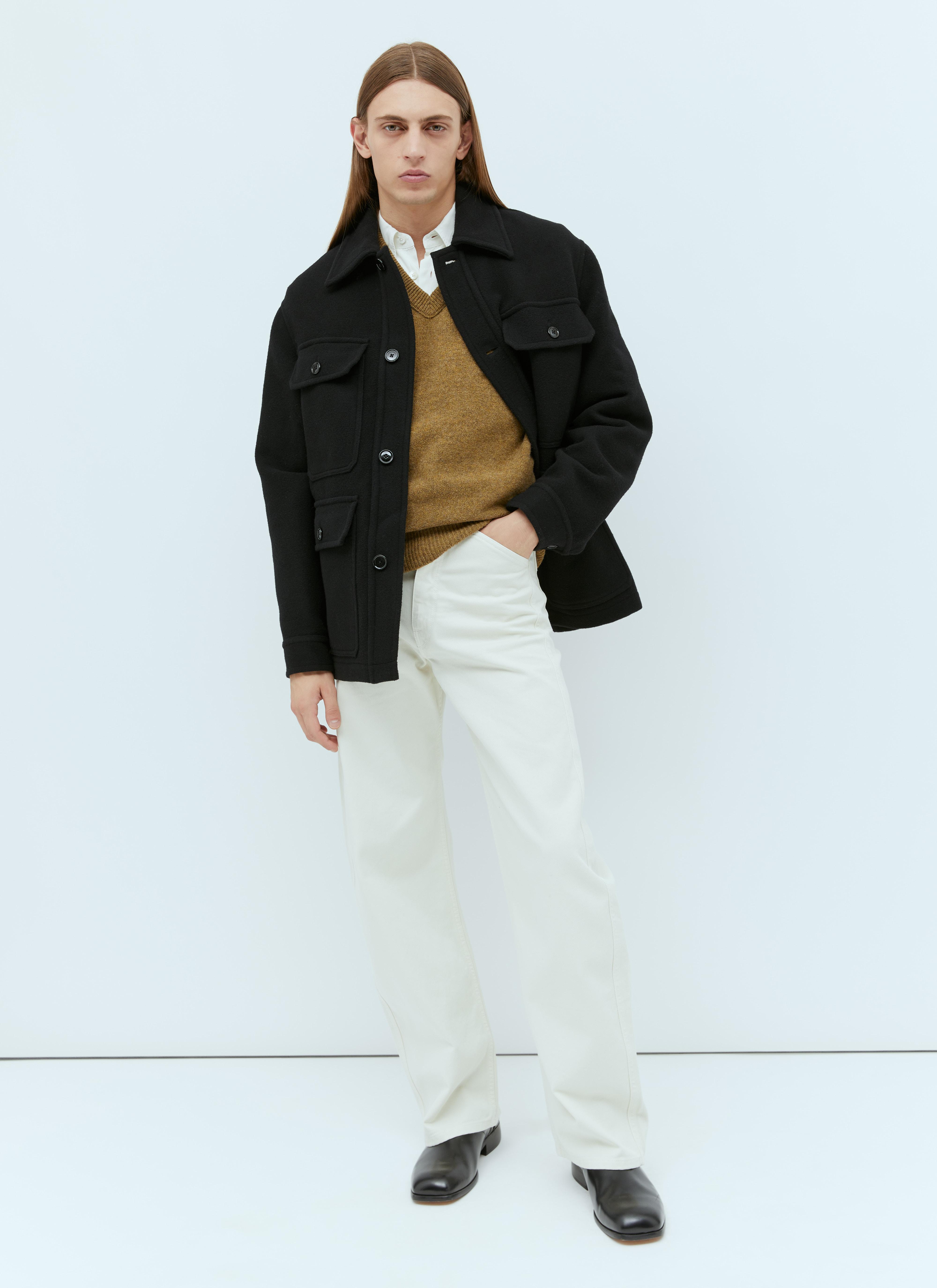 Lemaire Wool Hunting Jacket in Black for Men | Lyst