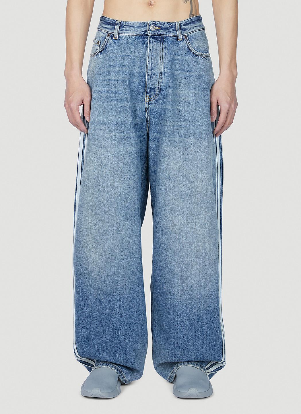 BALENCIAGA X ADIDAS Baggy Jeans in Blue for Men