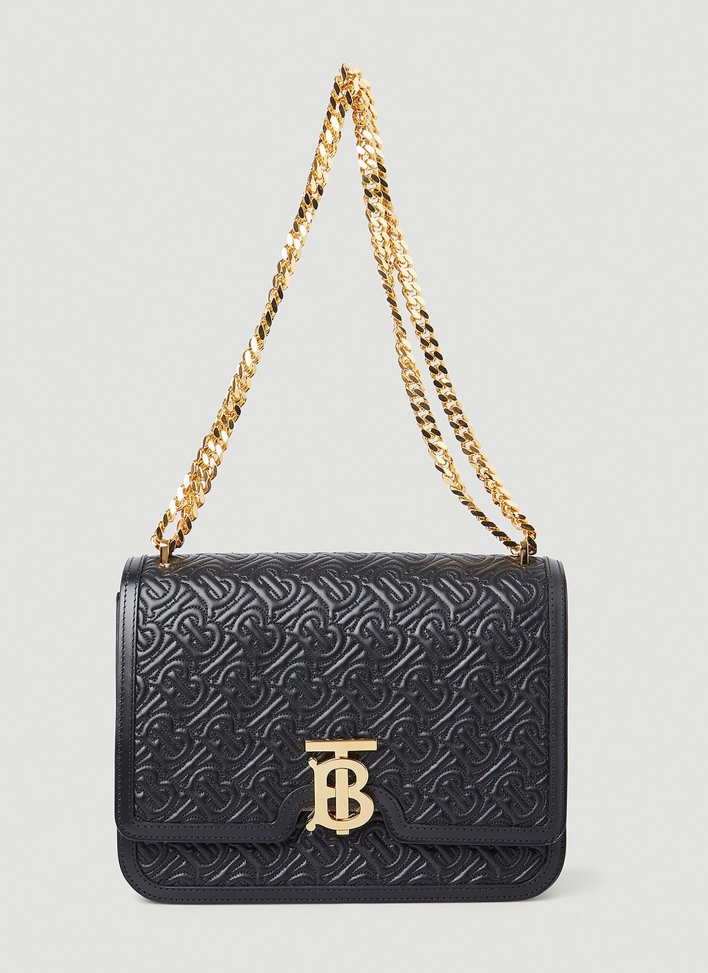 Burberry TB Monogram Leather Pouch Shoulder Bag