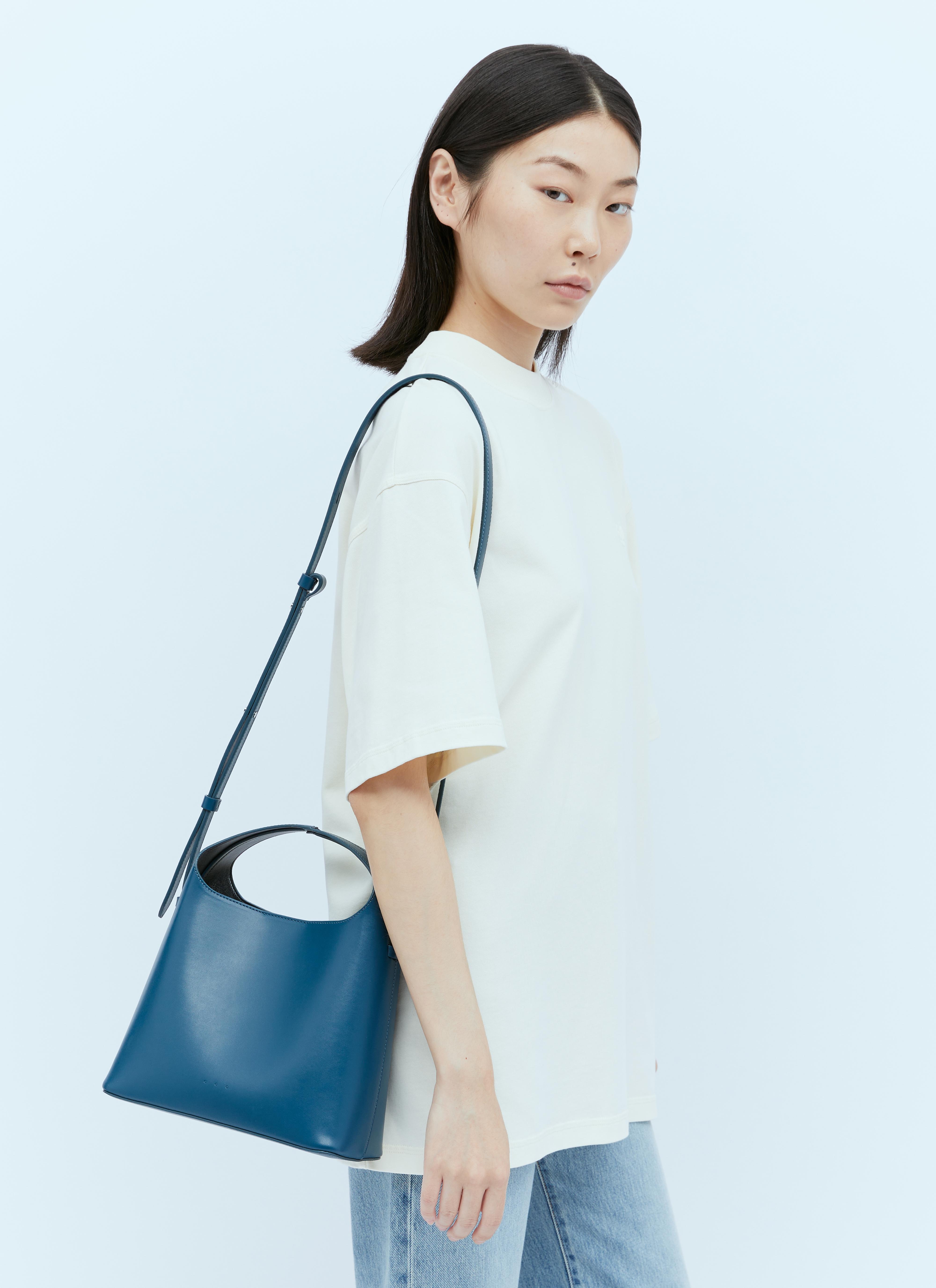 Aesther Ekme Mini Sac Leather Shoulder Bag in Blue