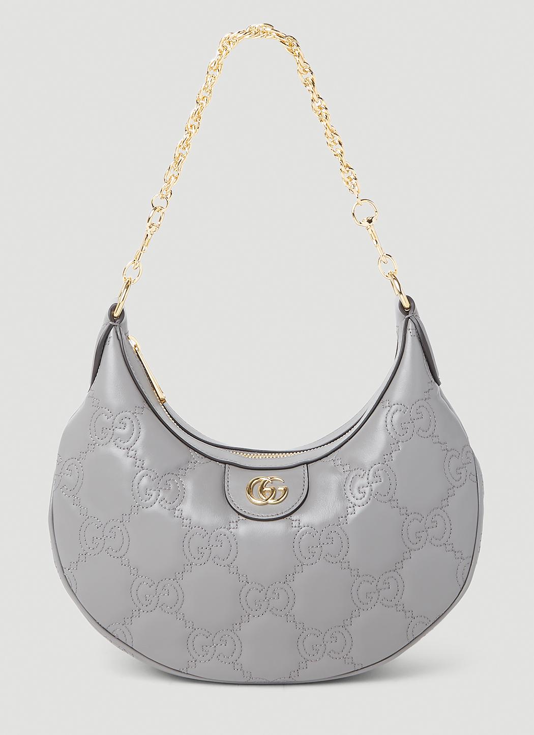 Gucci GG Matelassé Shoulder Bag in Gray