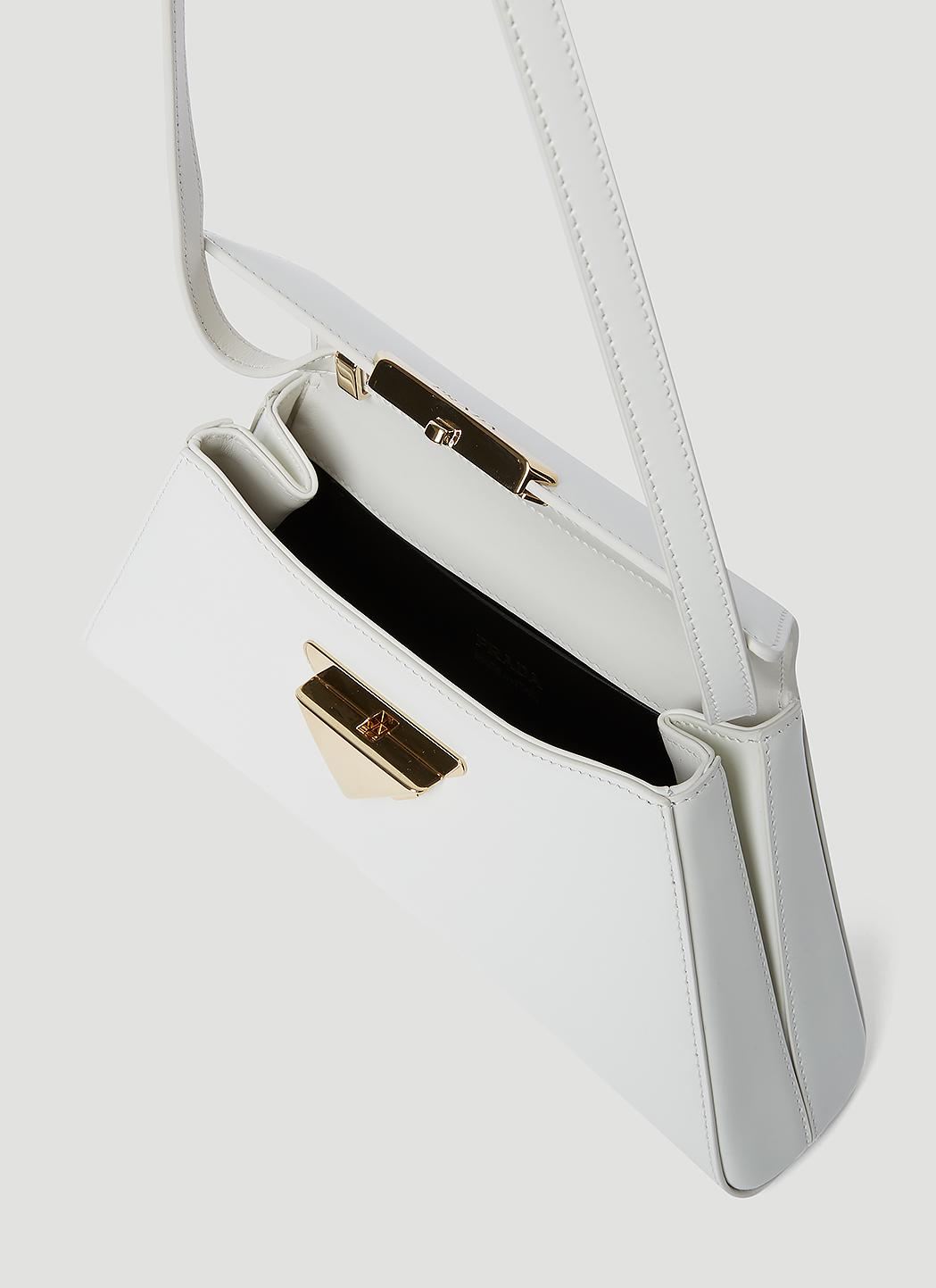 Prada Pattina Shoulder Bag in White