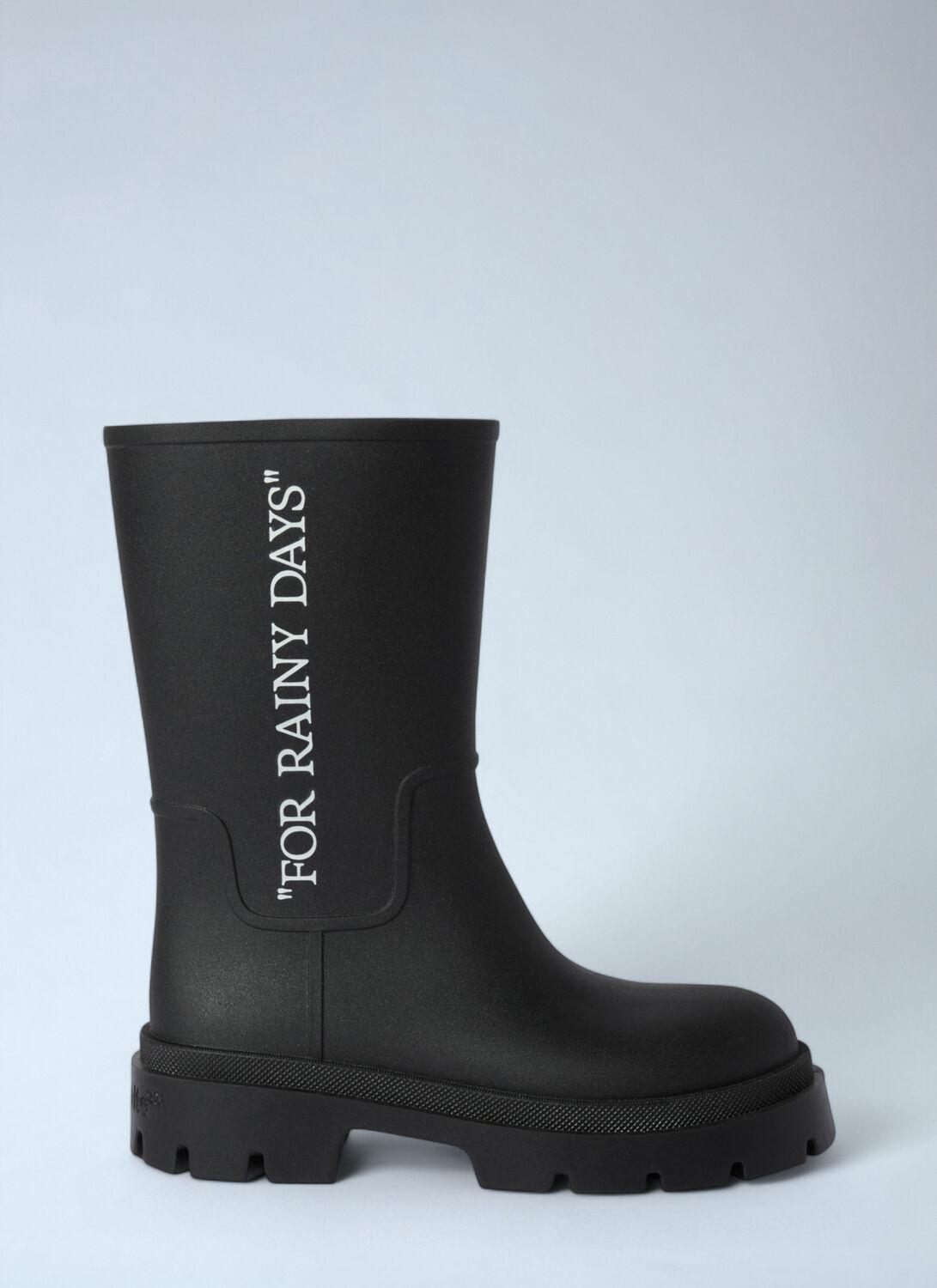 ショートブーツ・ブーティ Reboot Rainy Days Sneakers - OFF WHITE - Leather - Black Off-White Reboot Rainy Days Rain Boot (Women) | Nordstromrack