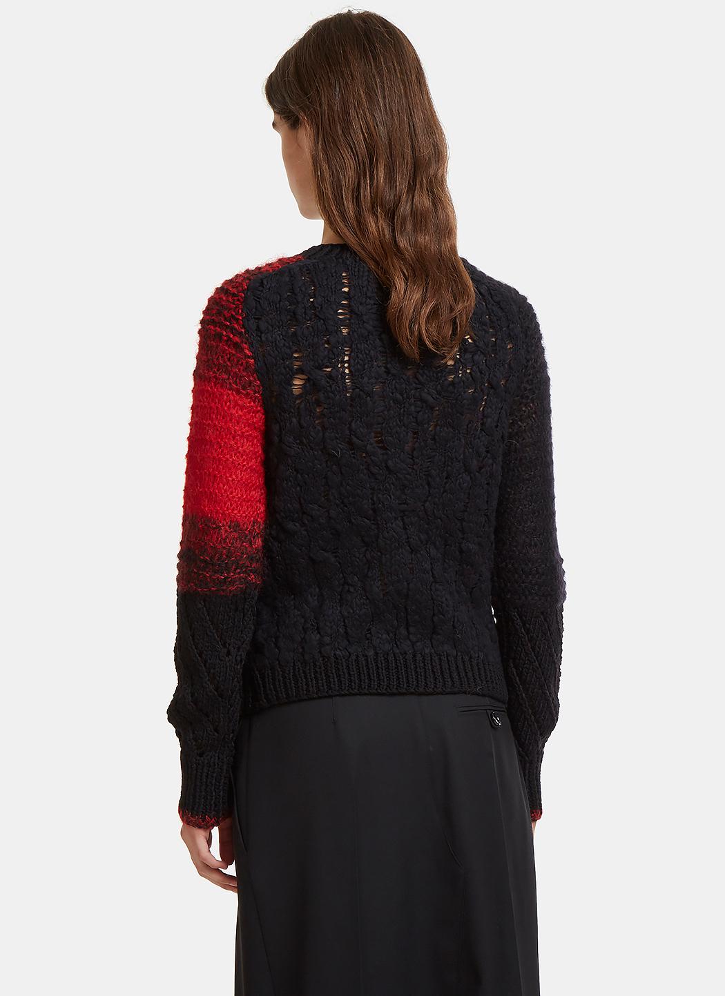 helmut lang patchwork sweater