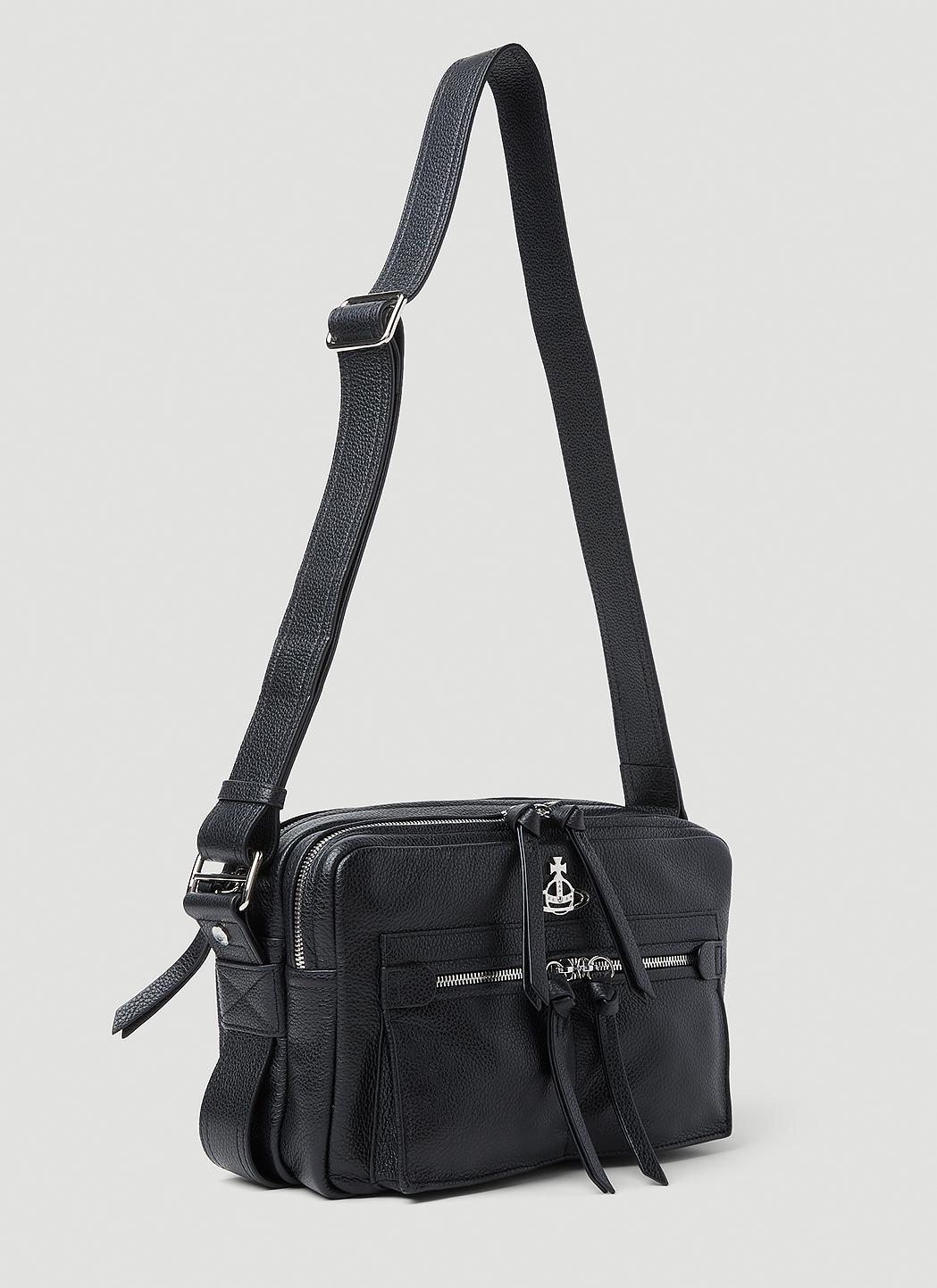 Vivienne Westwood Jerry Leather Satchel Crossbody Bag in Black for Men |  Lyst