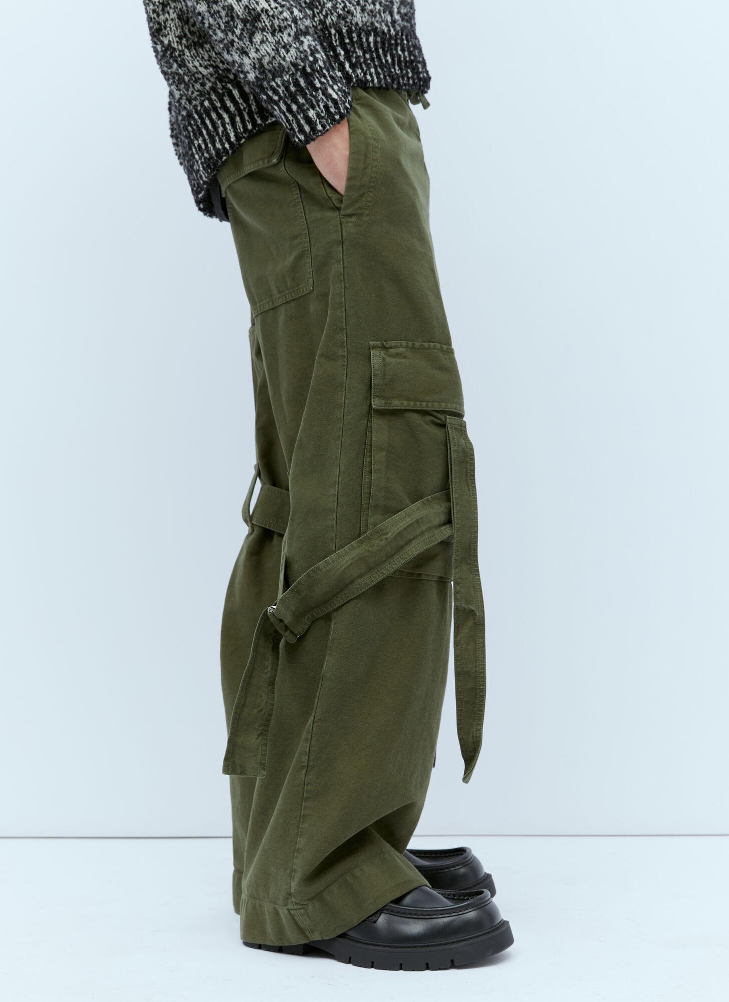 dries van noten 24SS カーゴベルテッドトラウザー 関税・送料込】Dries Van Noten 24SS ベルト付きワイドパンツ (Dries