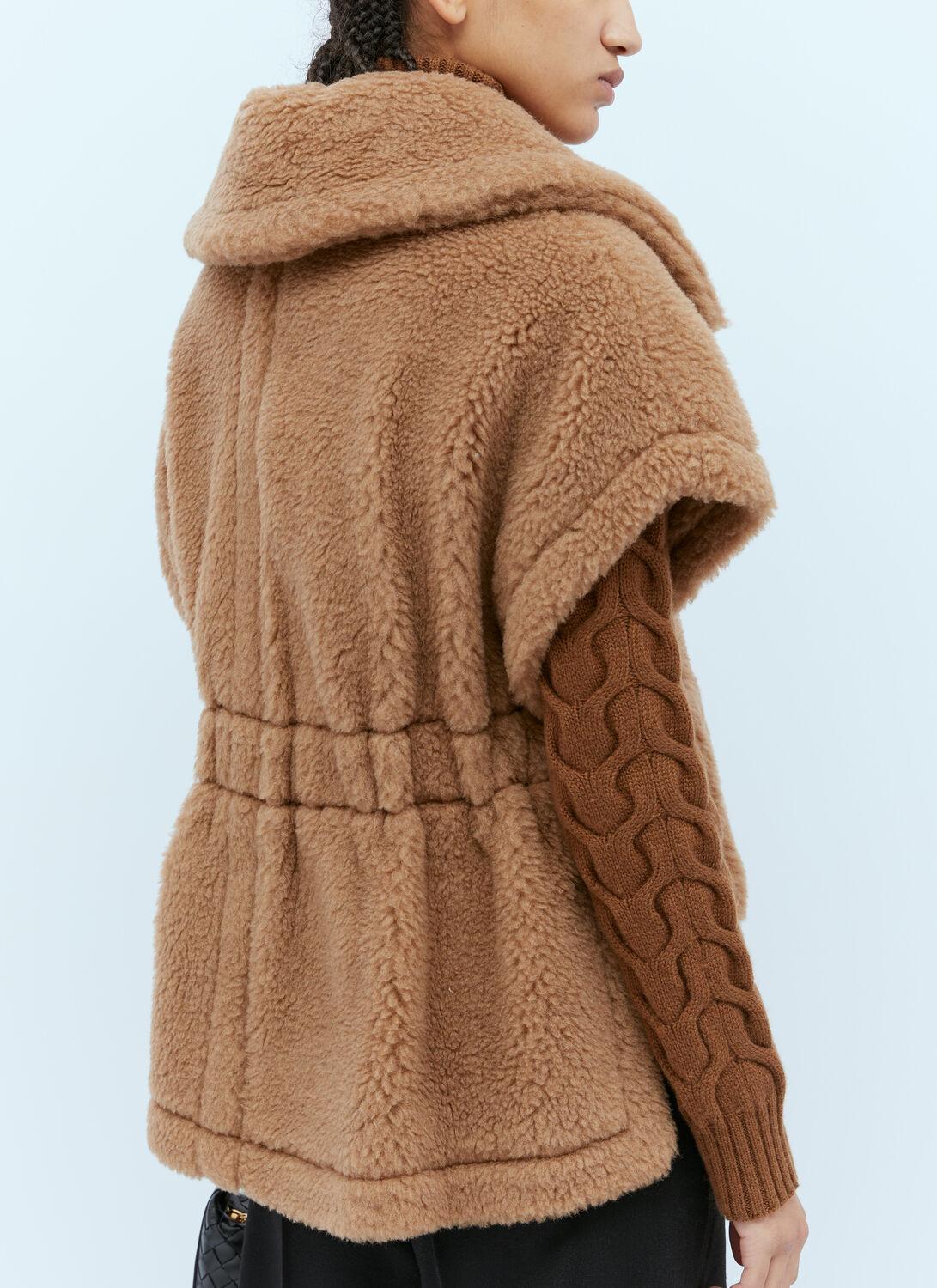 ベスト・ジレ Max Mara LANOSO4 - Teddy fabric vest cape Teddy-fabric gilet cape, colonial | 