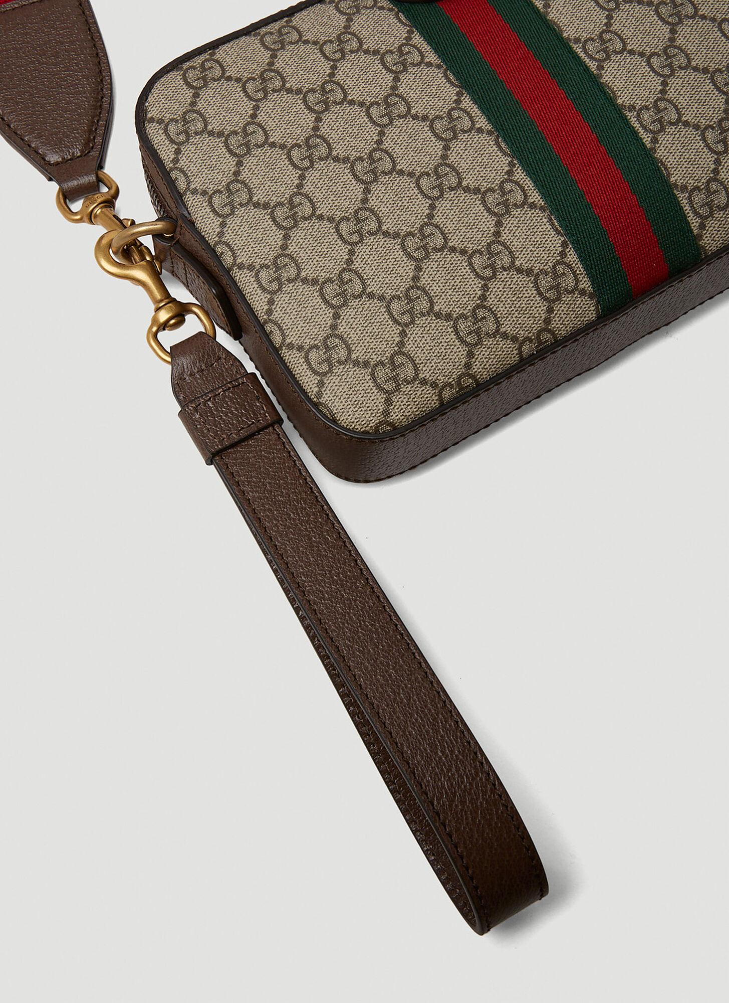 Gucci Ophidia Square Shoulder Bag in Brown