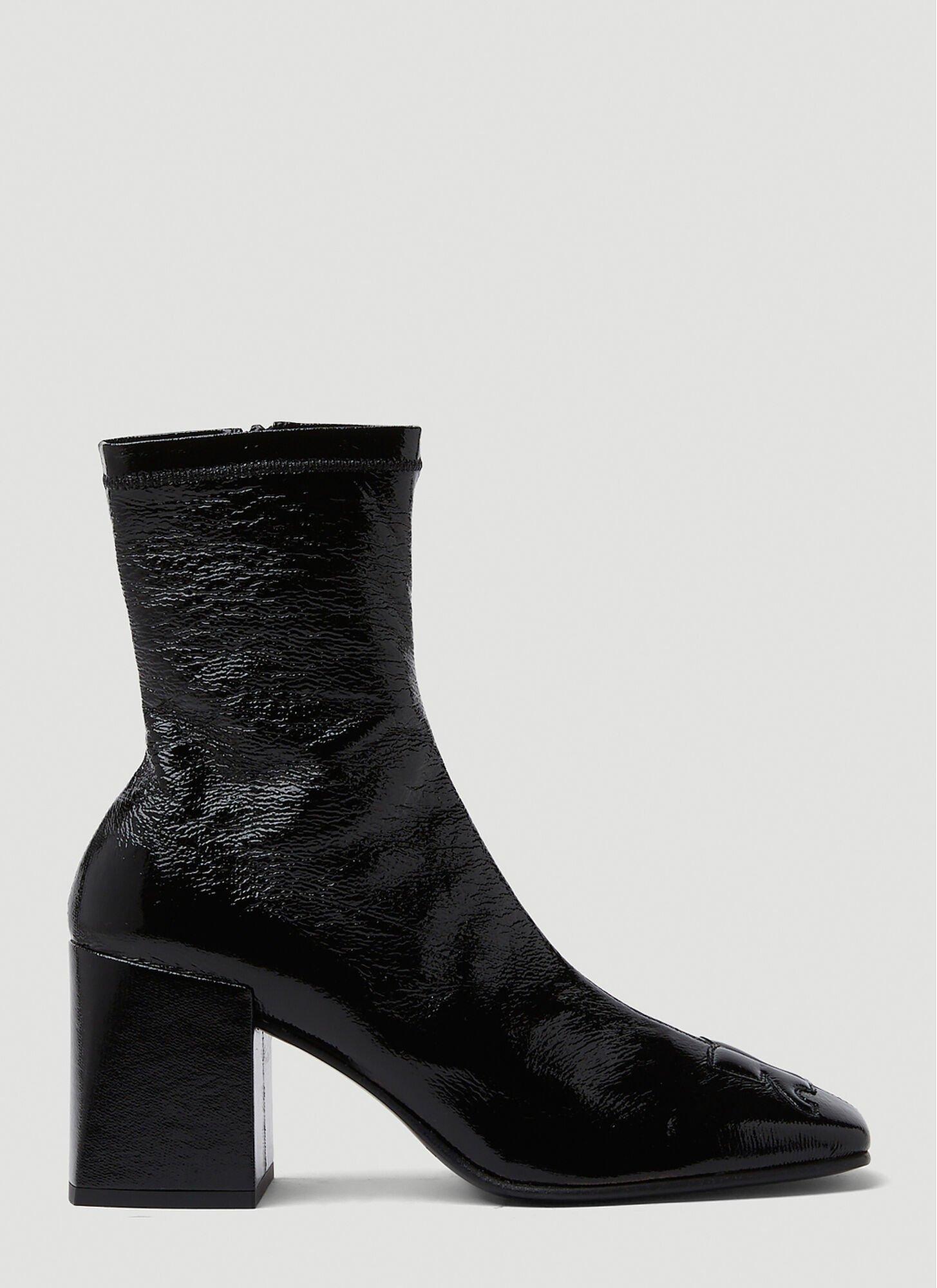 courreges-vinyl-ankle-boots-in-black-lyst