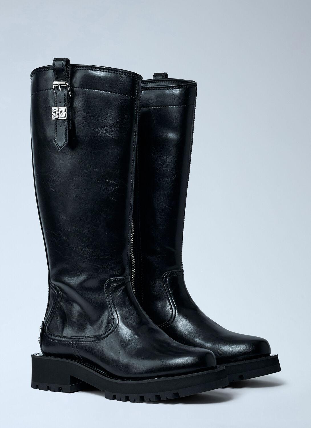 【関税＆送料込み】Ganni Studs Boots GANNI Studs Crinkle Oleatex Low Boots | Shopbop