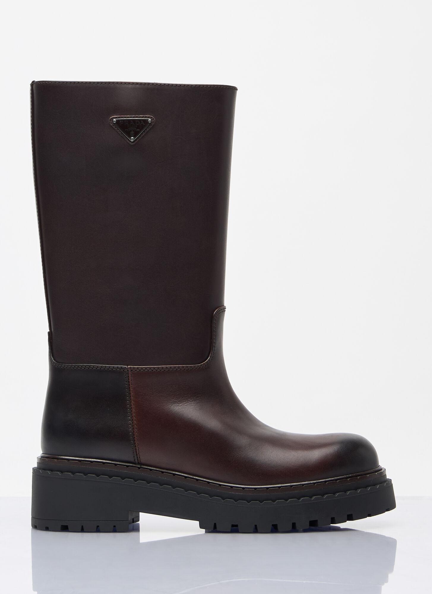 Prada logo boots 2025