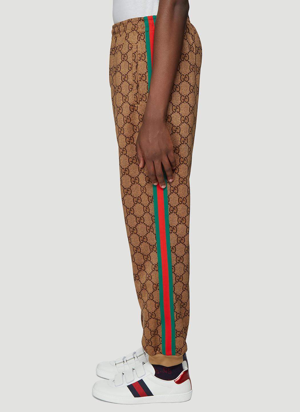 Gucci neutral GG Supreme track pants