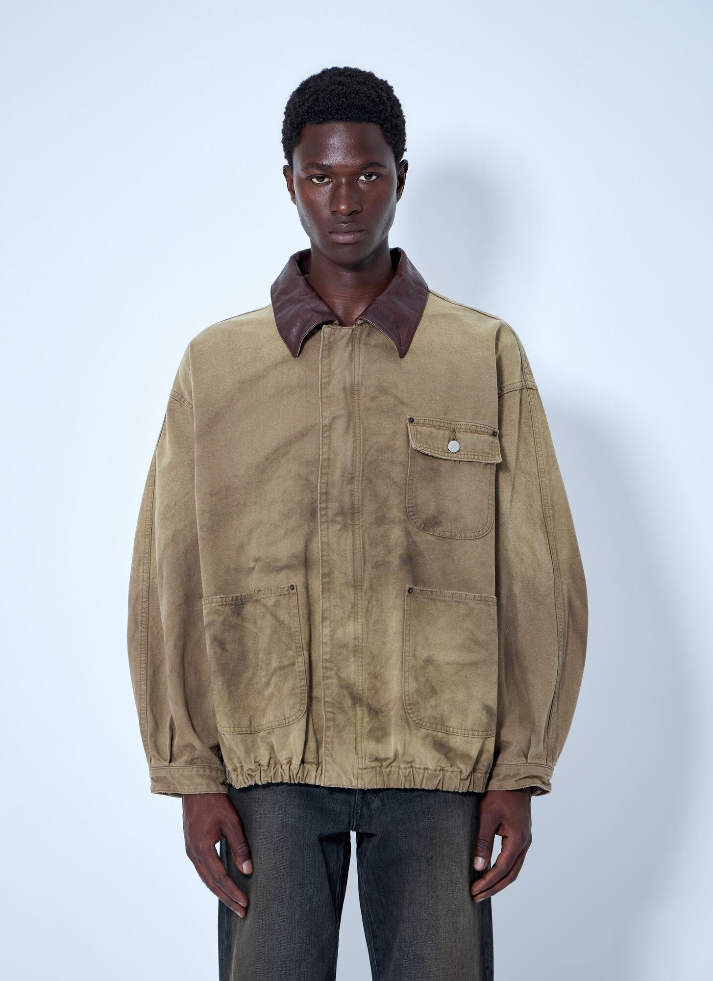 Ssstein Sulfur Dyed Oxford Vintage Jacket in Natural for Men | Lyst UK