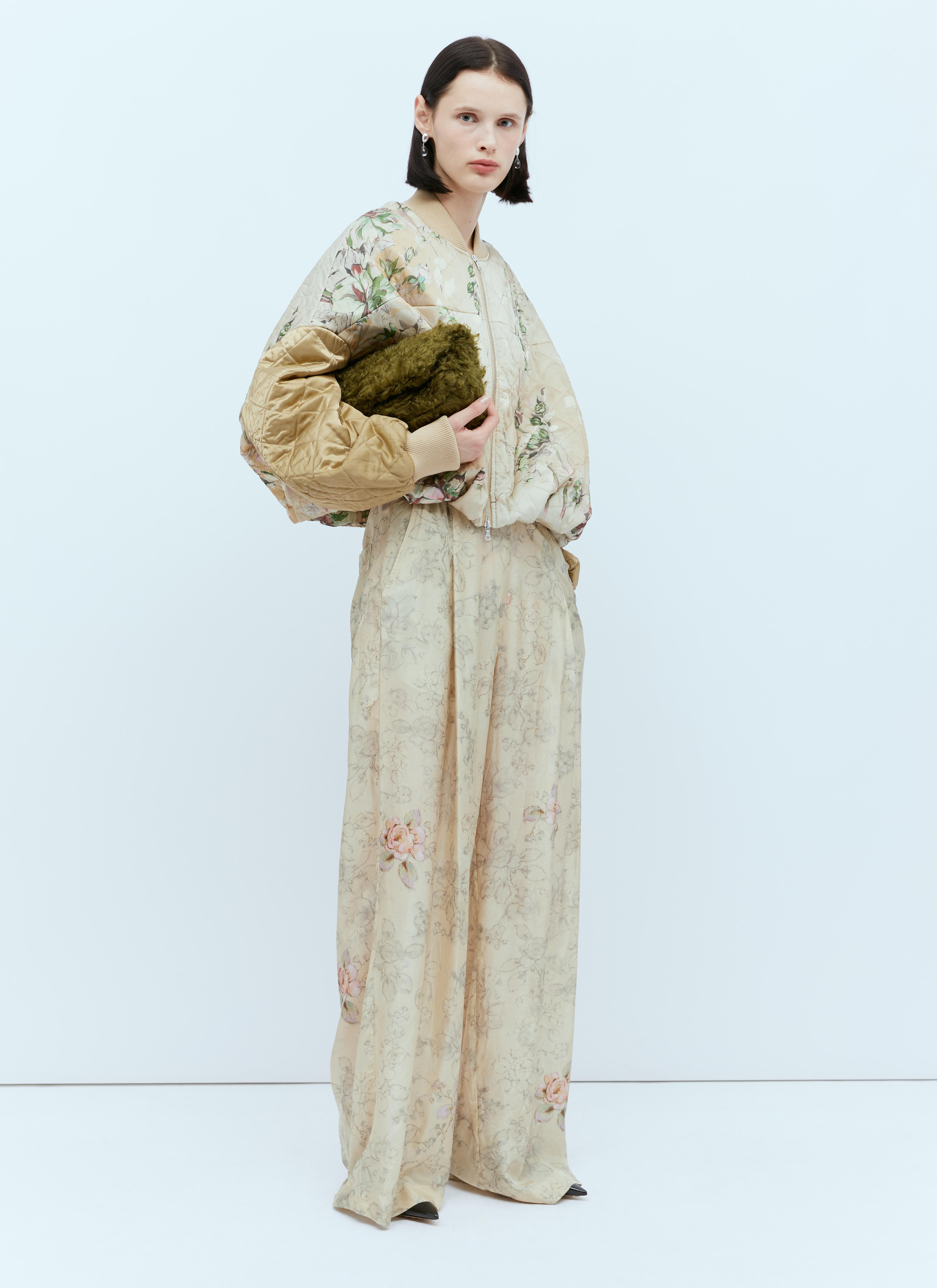 Dries Van Noten Quilted Floral Bomber Jacket in White | Lyst