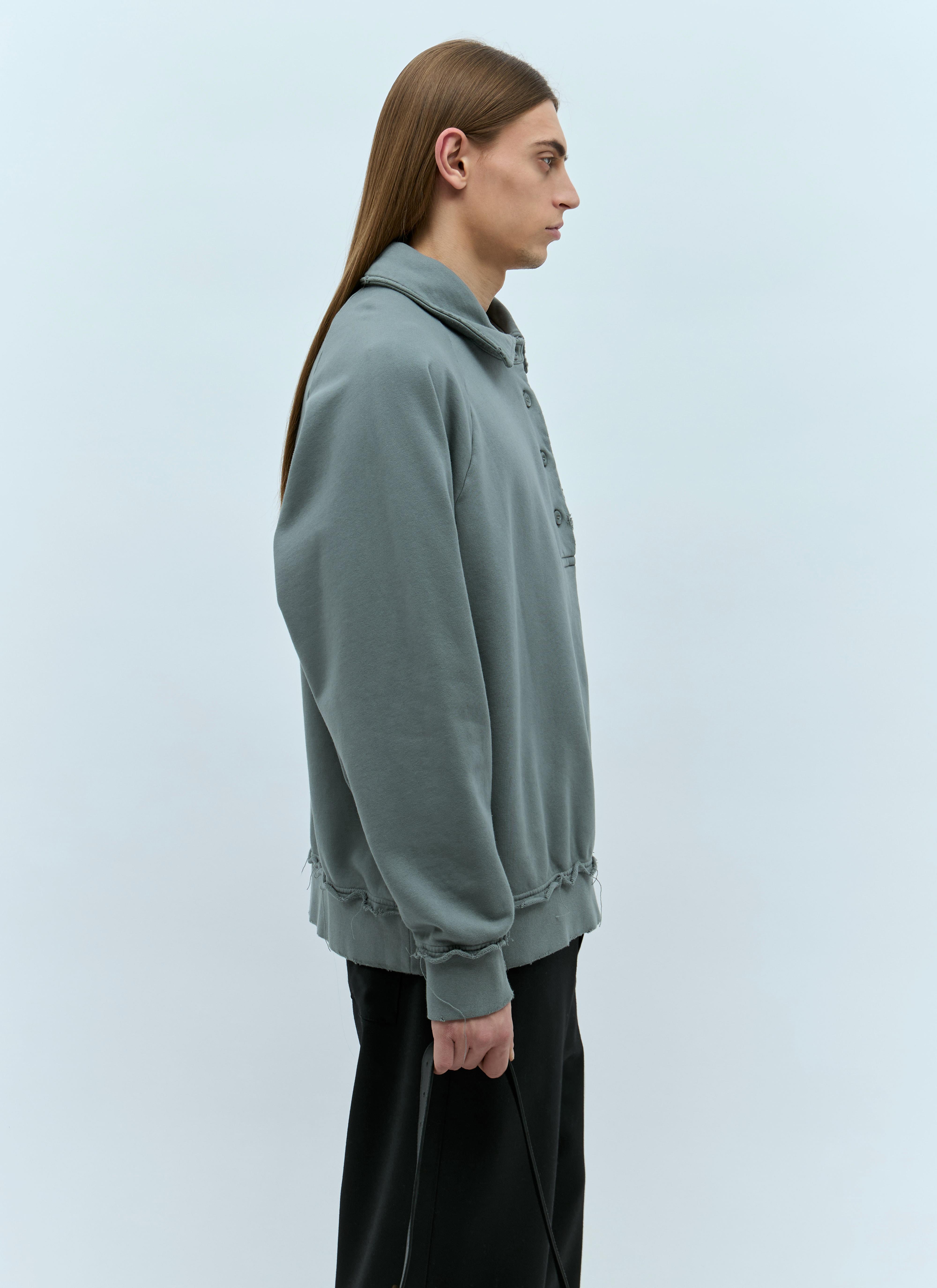 Miu Miu Garment-dyed Cotton Fleece Sweatshirt in Gray for