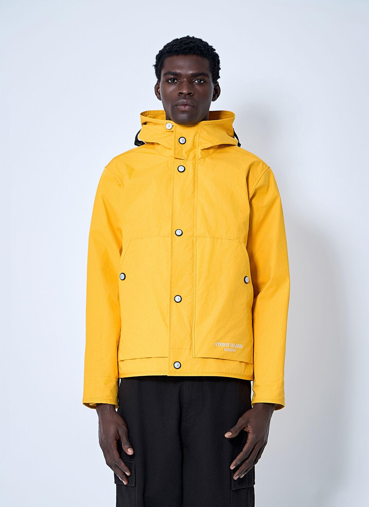 Stone Island Short Marina Parka Jacket in Yellow for Men | Lyst UK