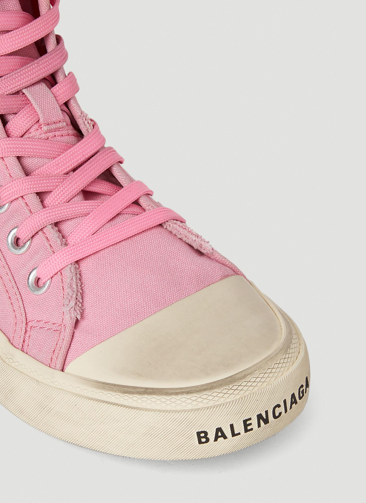 Balenciaga Paris High Top Sneakers in Pink | Lyst