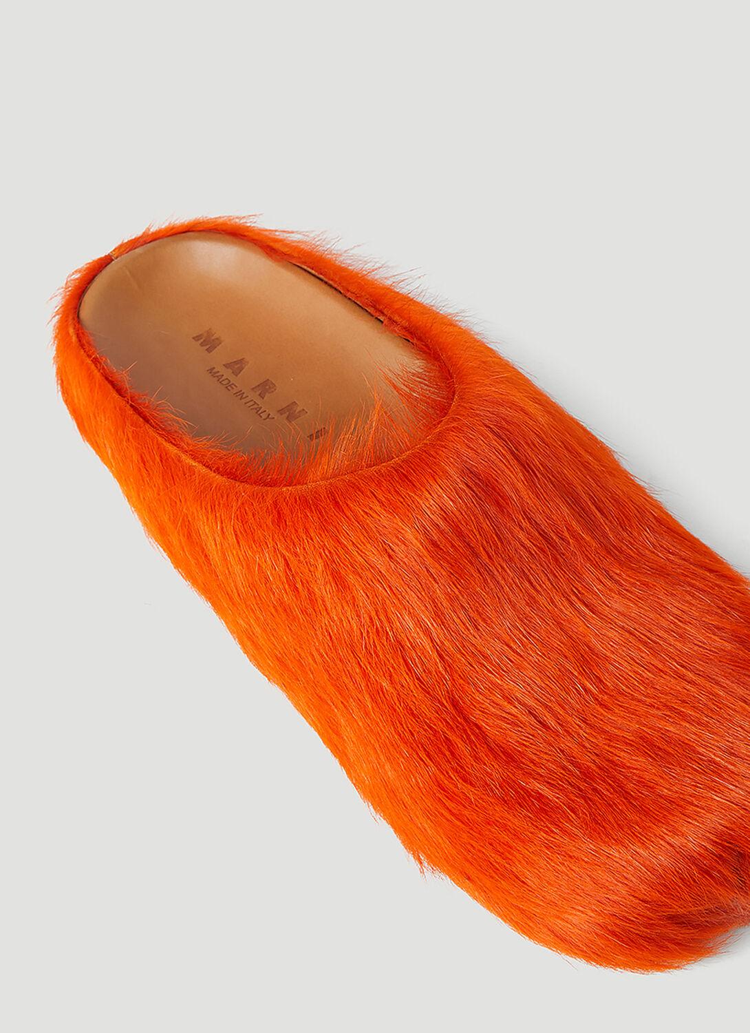 Marni Orange Fussbett Sabot Slip-On Loafers
