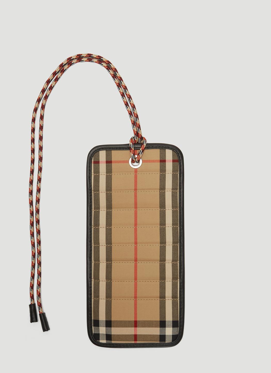 Burberry Canvas Vintage Check Card Holder In Beige in