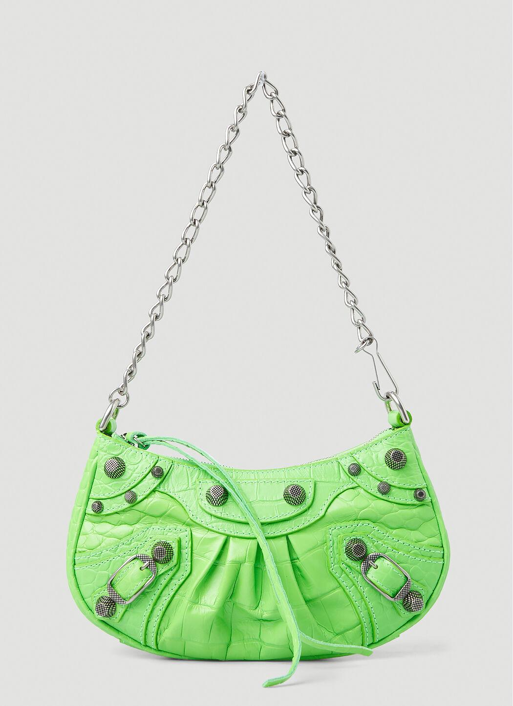 Balenciaga Leather Le Cagole Mini Shoulder Bag in Green | Lyst Australia