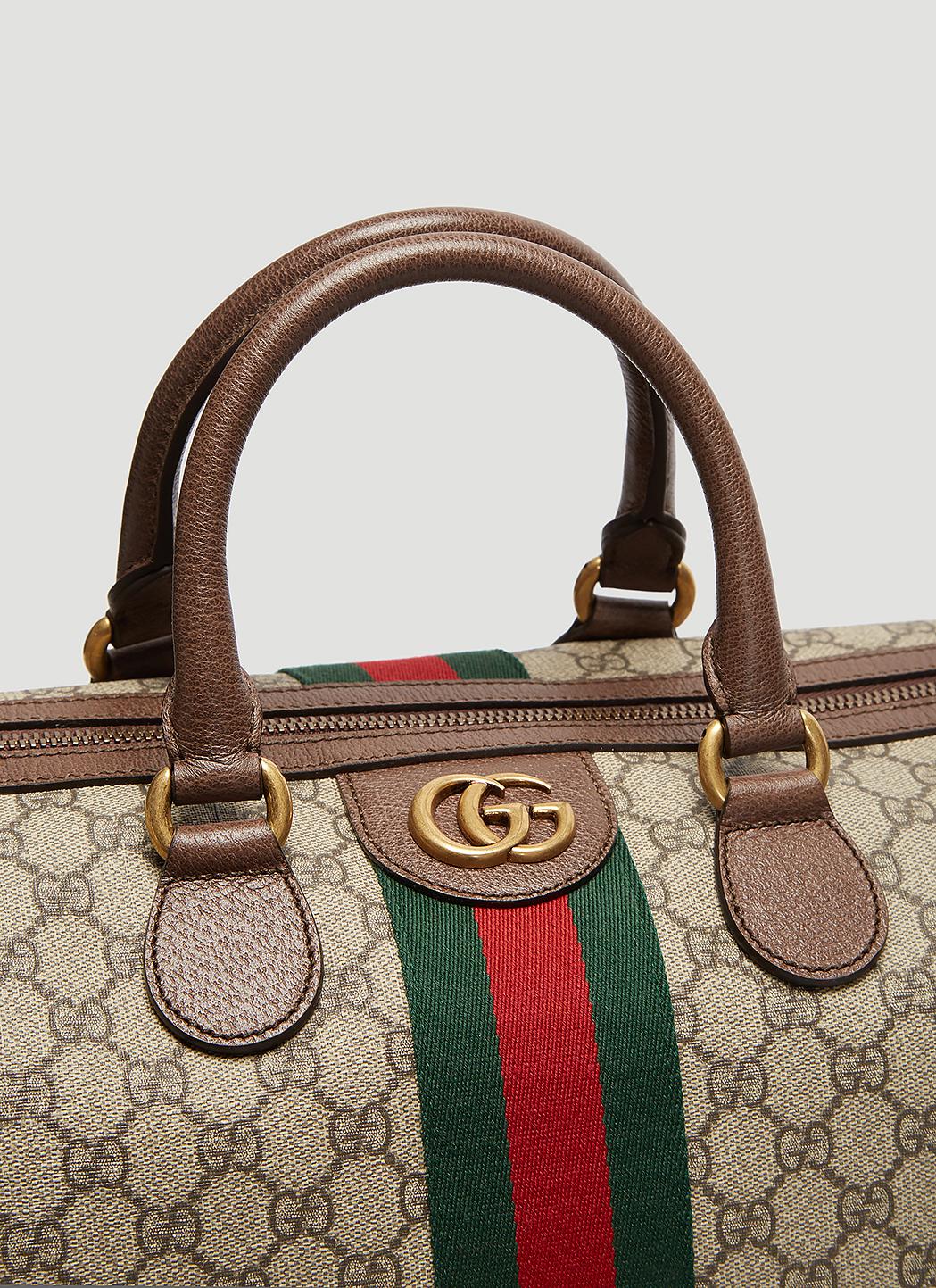 Gucci Canvas Ophidia GG Medium Carry-on Duffle Bag In Beige in Natural ...