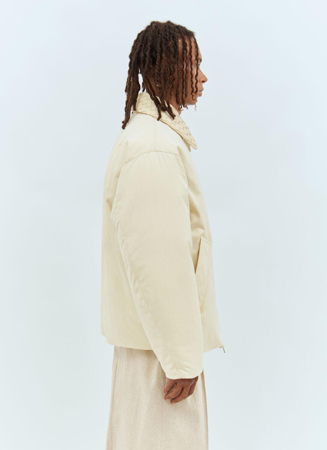 Bottega Veneta Cotton Twill Puffer Jacket in Natural for Men Bottega Veneta Cotton Twill Puffer Jacket in Natural for Men