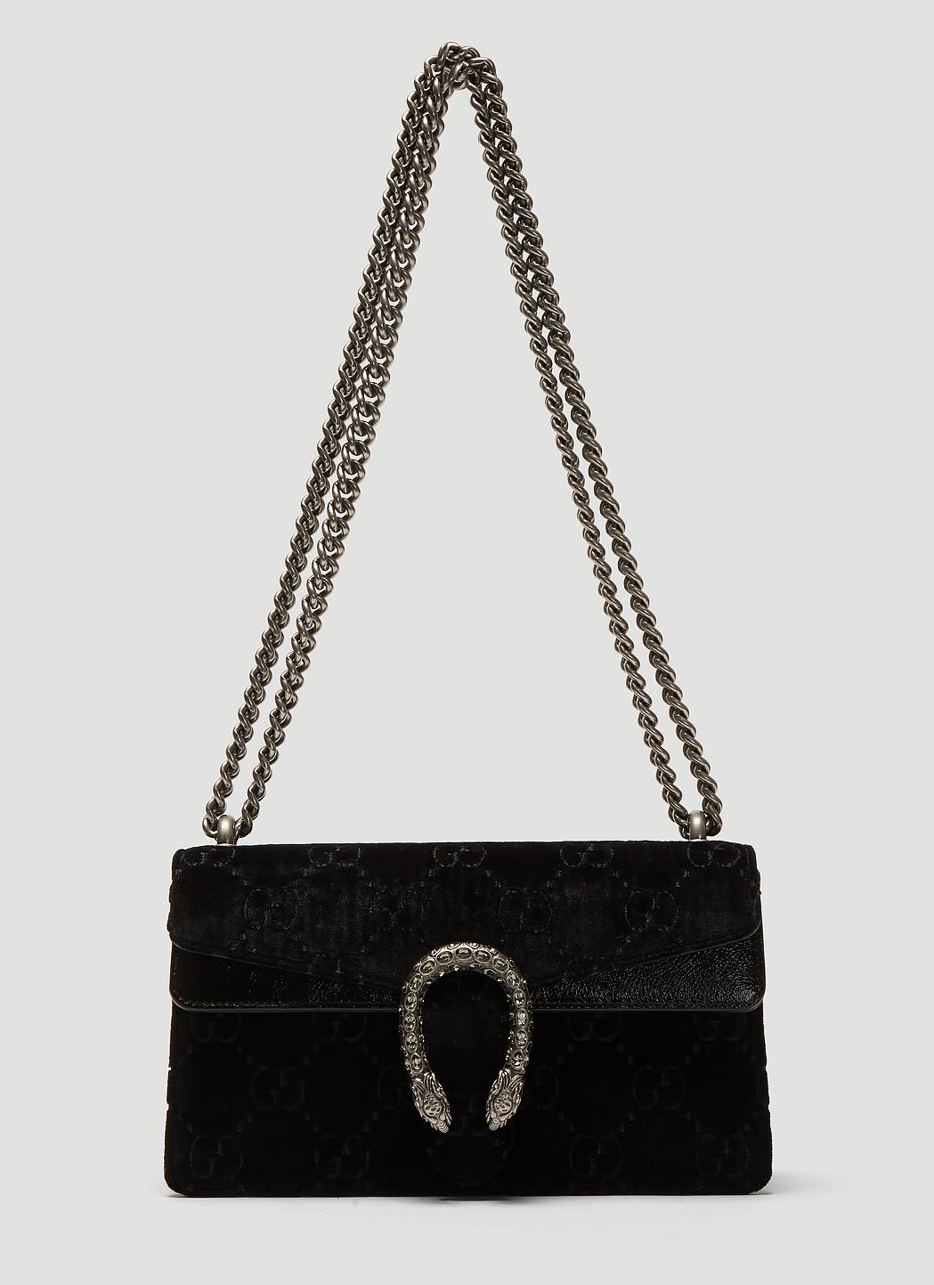 Gucci Cotton Dionysus GG Supreme Shoulder Bag In Black - Lyst