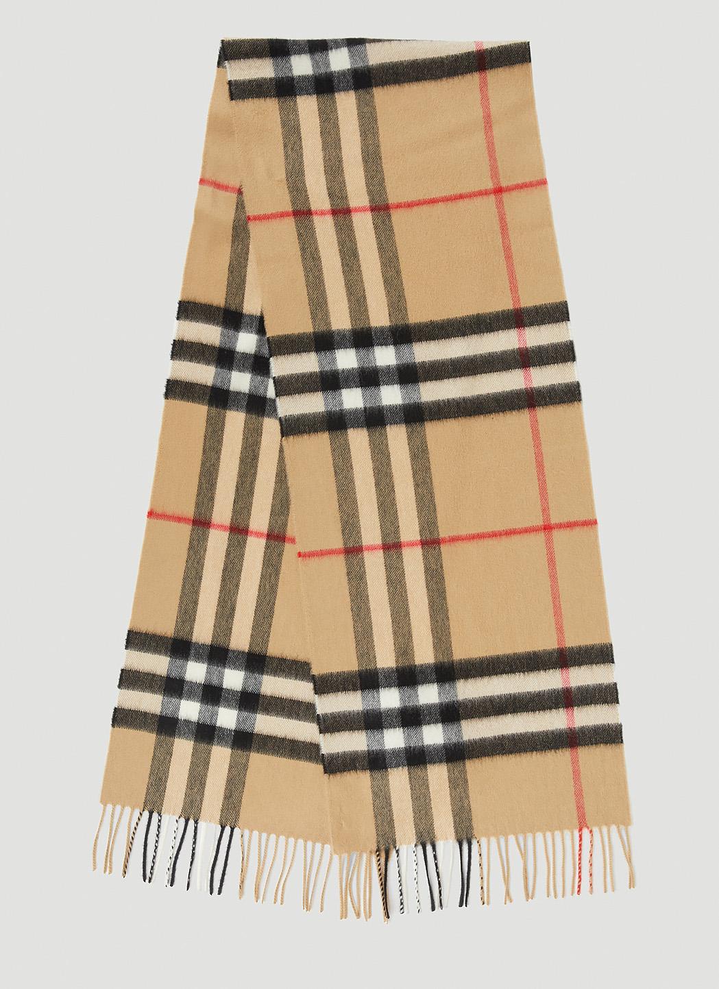 Burberry Giant Check Scarf in Natural | Lyst Canada