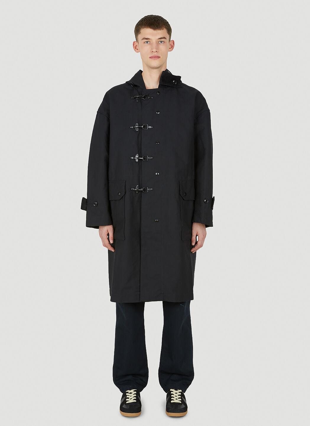 Engineered Garments Fireman Duffle Coat in Blue for Men | Lyst